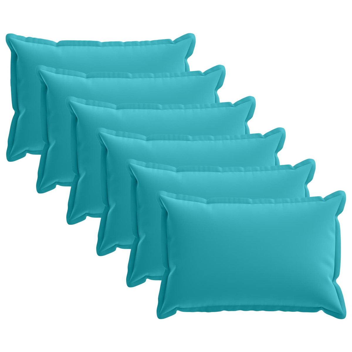 Throw Pillow 6 pcs HOUTEN Turquoise 30 x 50 cm Polyester
