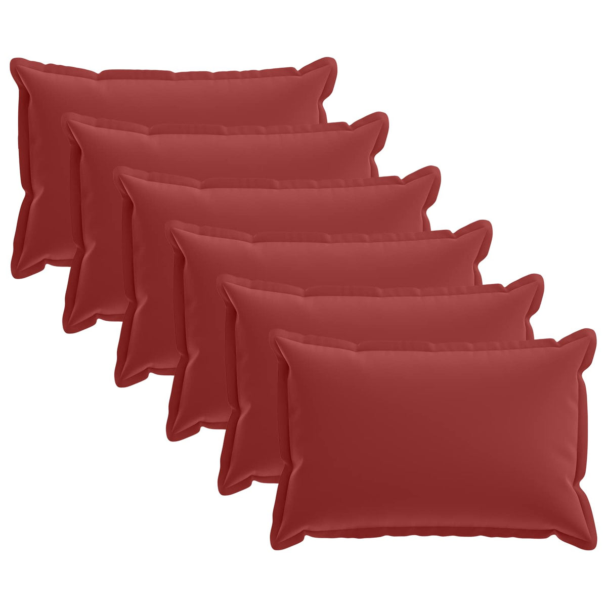 Cushion with Pillow HOUTEN 6 pcs Wine Red Polyester