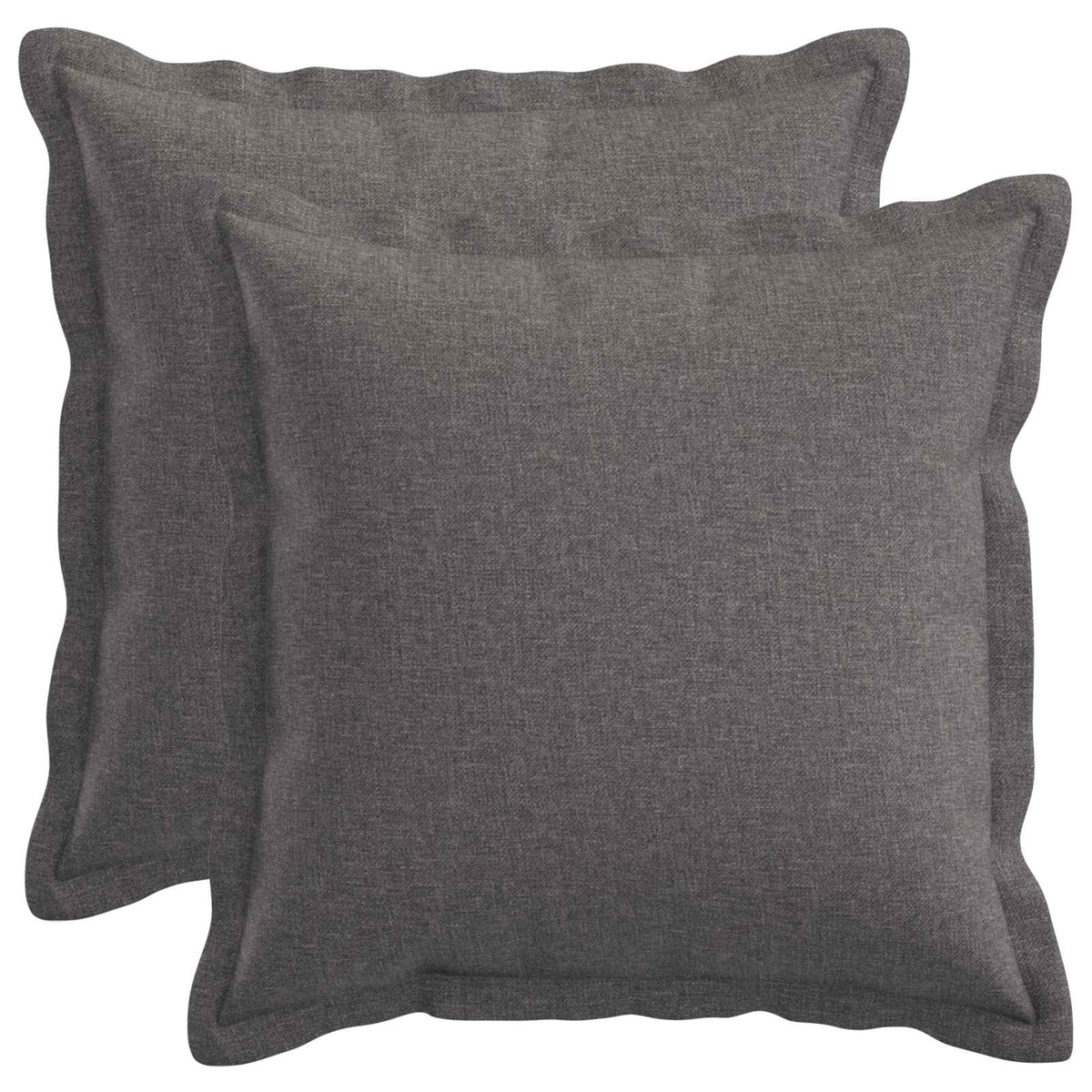 Throw Pillow 2 pcs HOUTEN Light Grey 35 x 35 cm Faux Linen