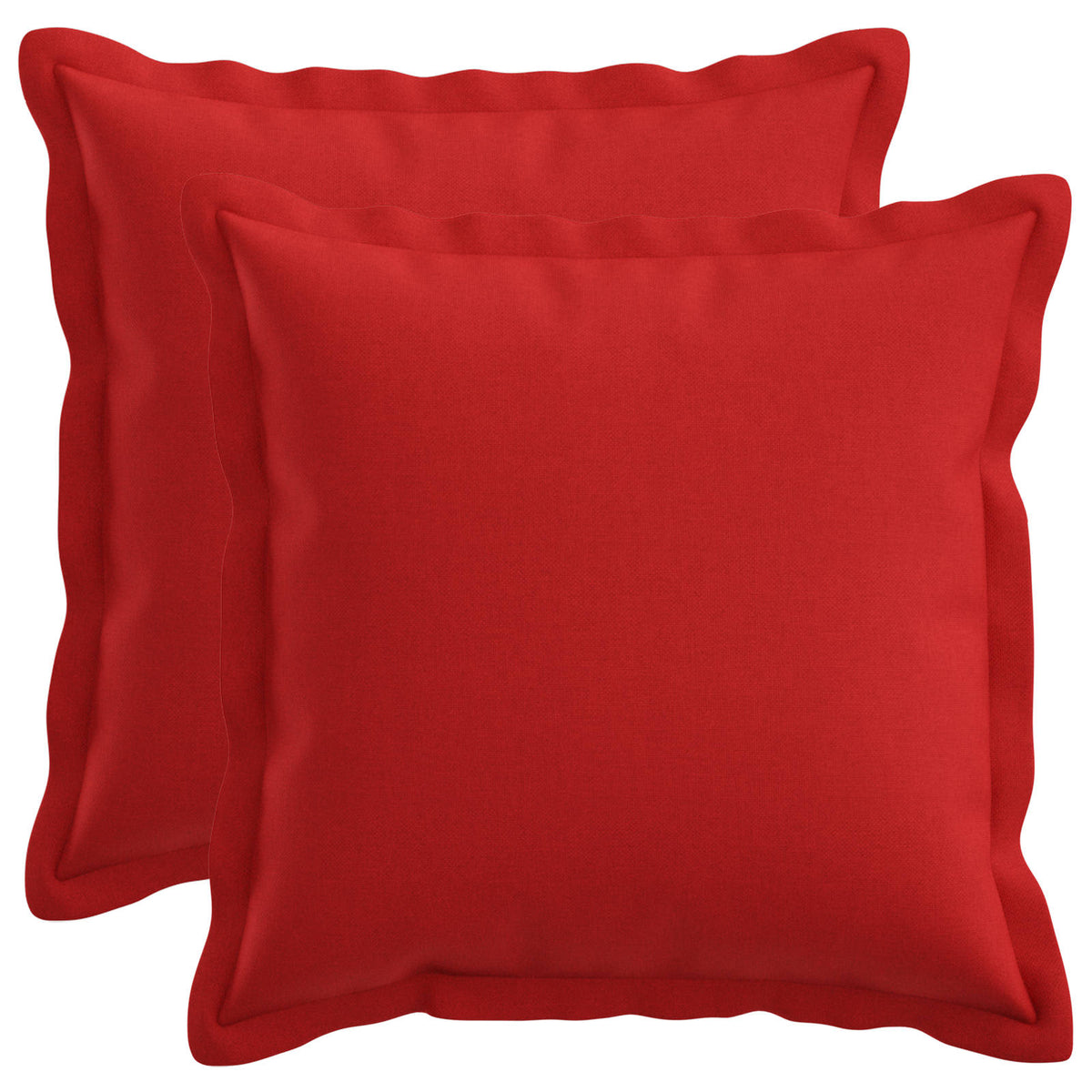 Throw Pillow 2 pcs HOUTEN Red 35 x 35 cm Faux Linen