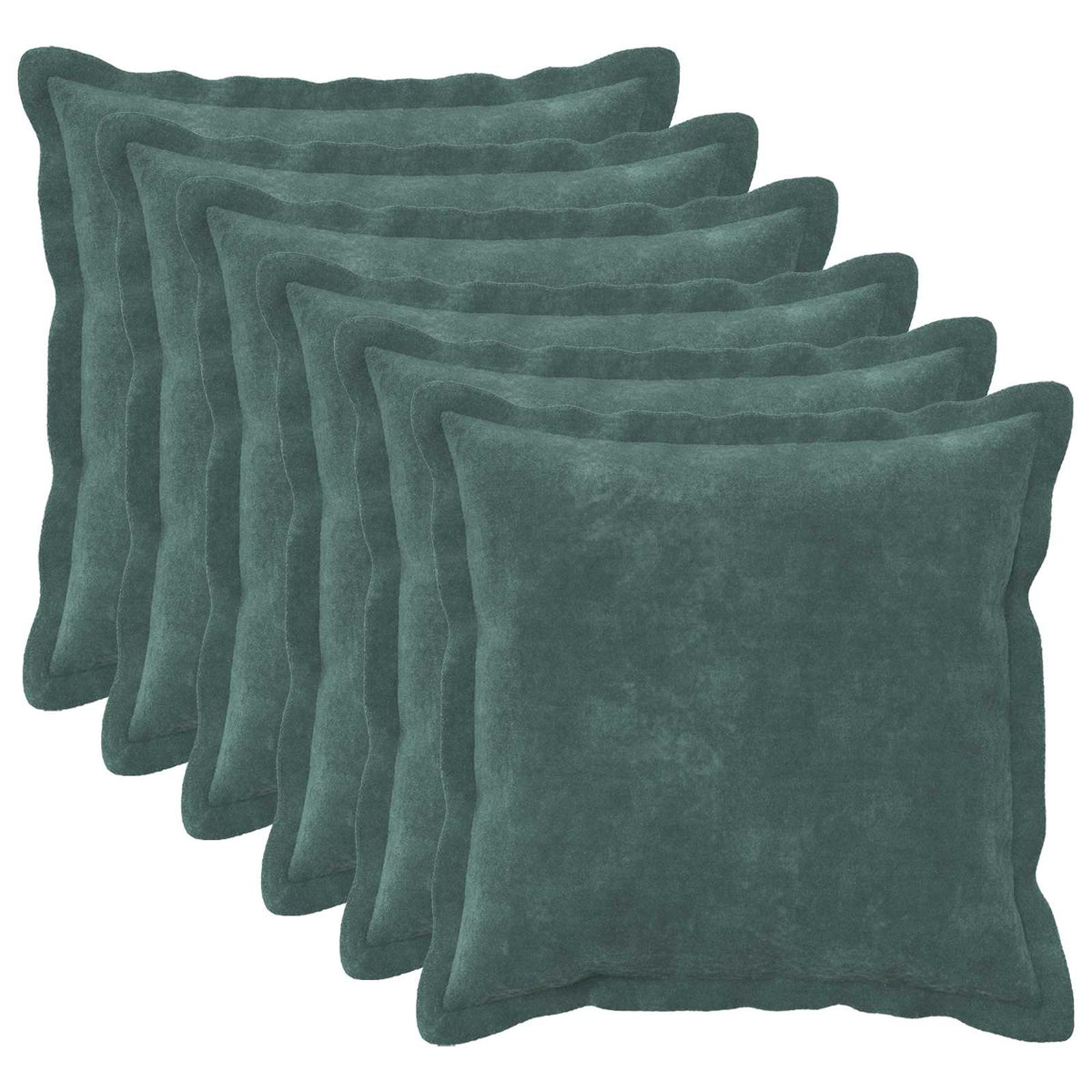 Throw Pillow 6 pcs HOUTEN Sea Blue 35 x 35 cm Microfiber Fleece
