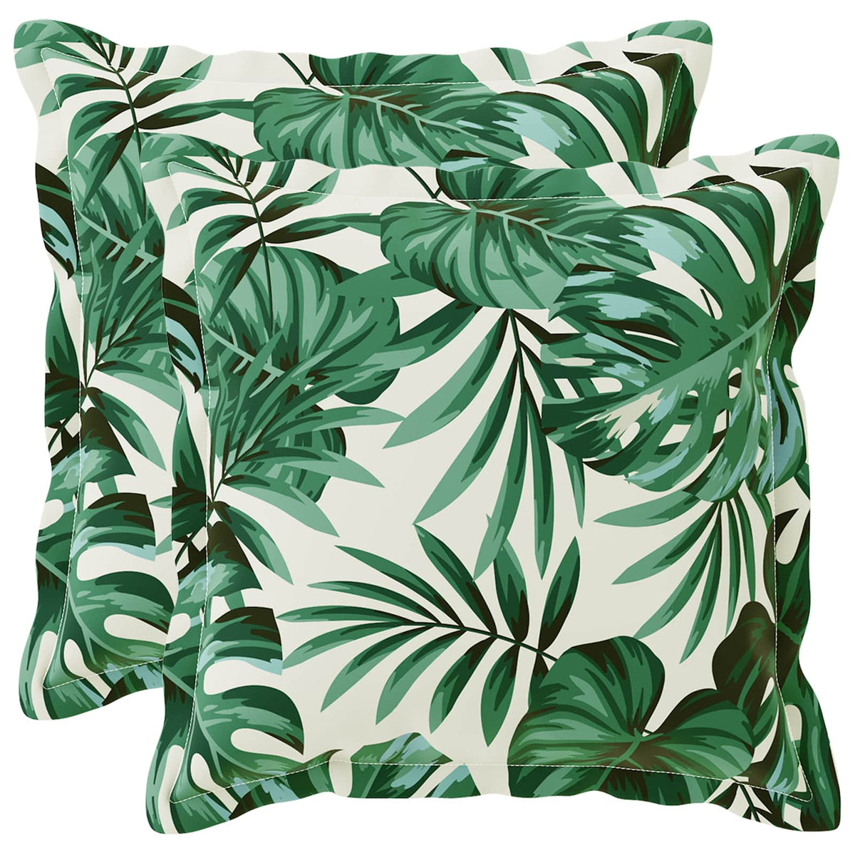 Cushion Leaf with Pillow HOUTEN 2 pcs Leaf Pattern Polyester