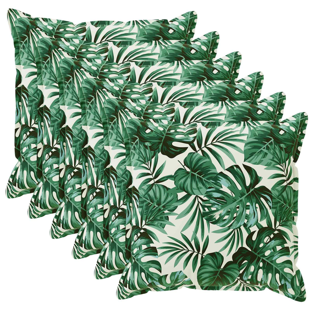 Throw Pillow 6 pcs HOUTEN Leaf Pattern 35 x 35 cm Polyester