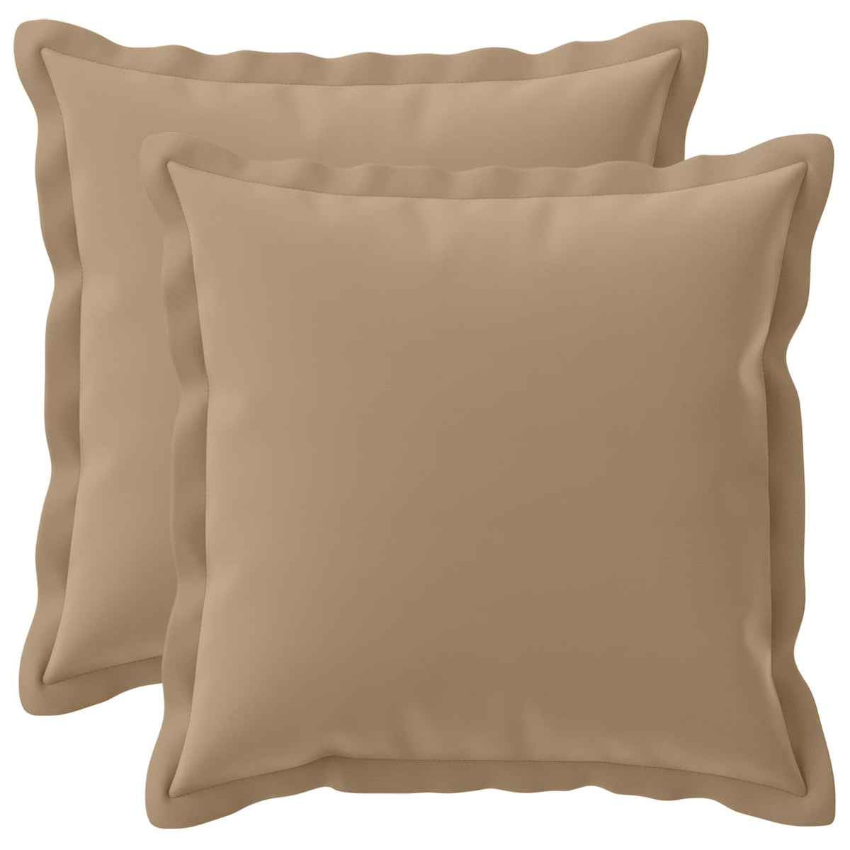 Cushion with Pillow HOUTEN 2 pcs Taupe Polyester