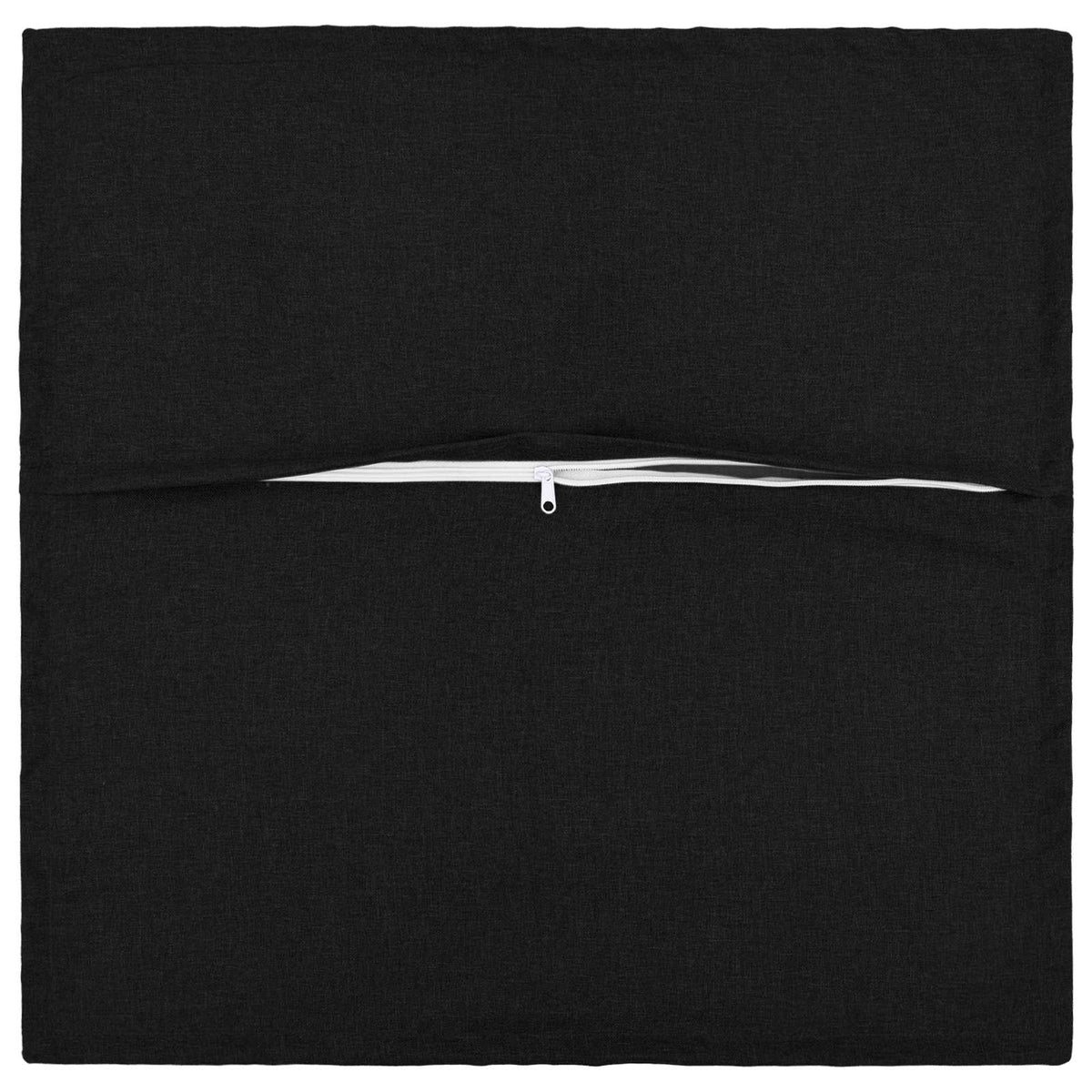 Cushion with Pillow HOUTEN 2 pcs Black Faux Linen