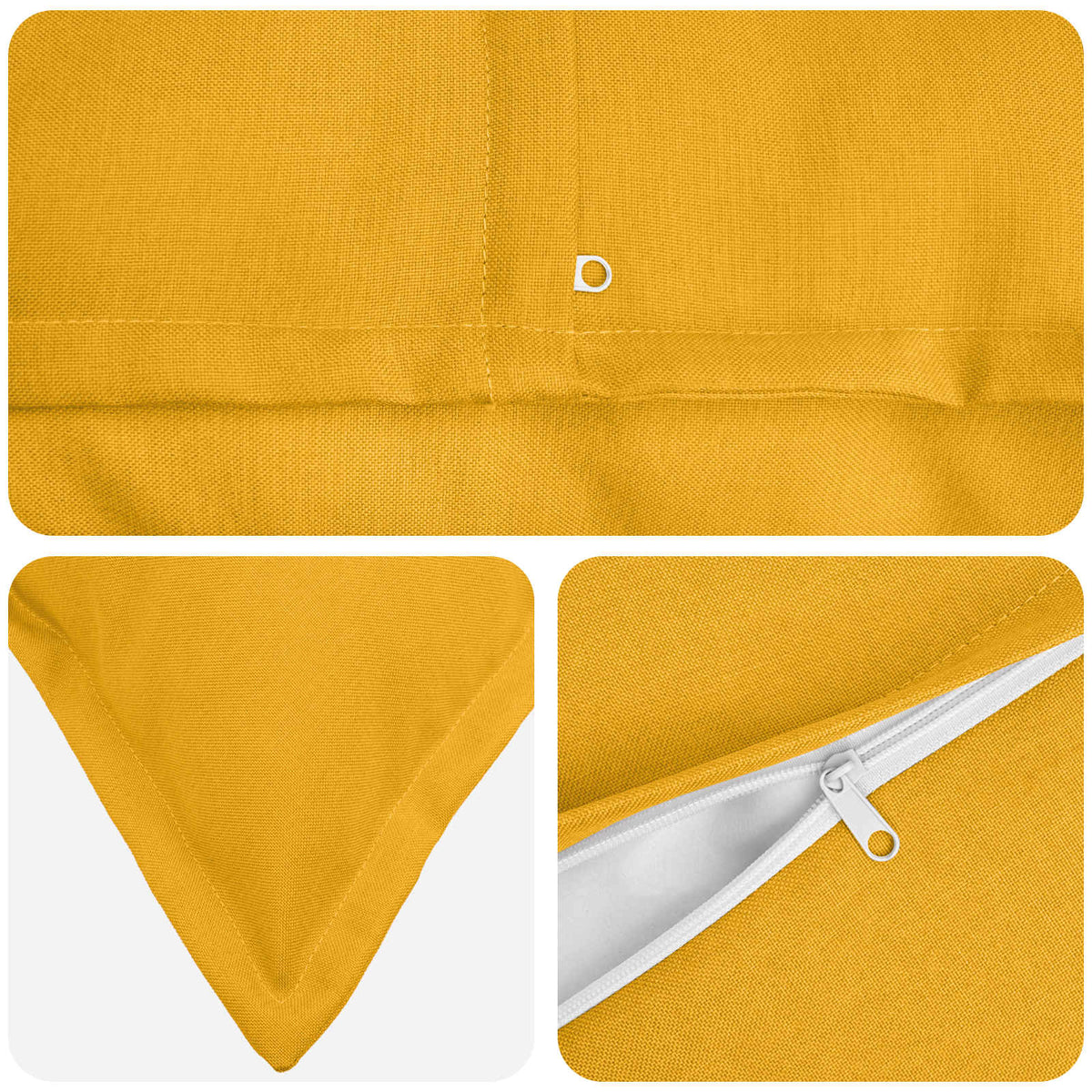 Cushion with Pillow HOUTEN 6 pcs Light Yellow Faux Linen