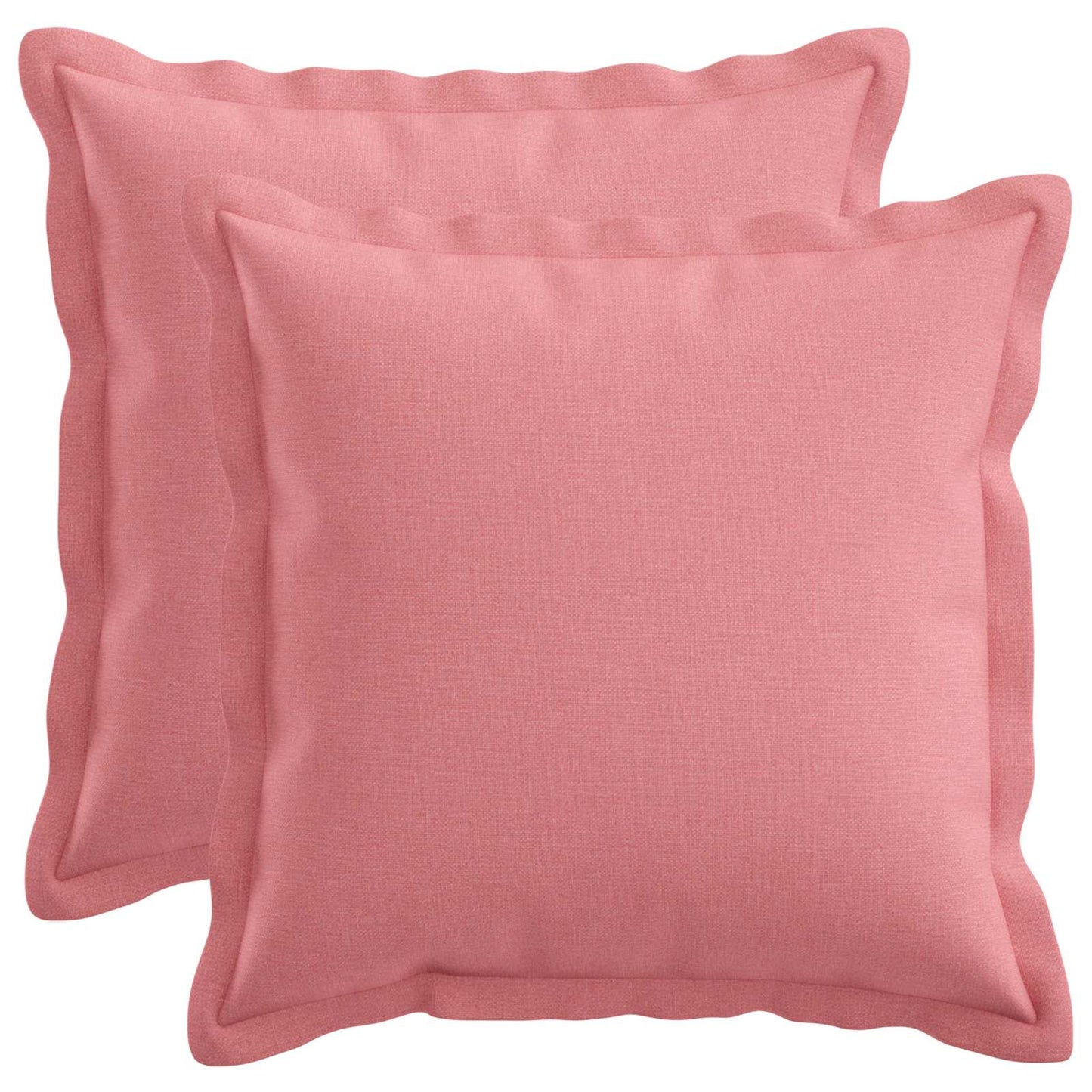 Cushion with Pillow HOUTEN 2 pcs Pink Faux Linen