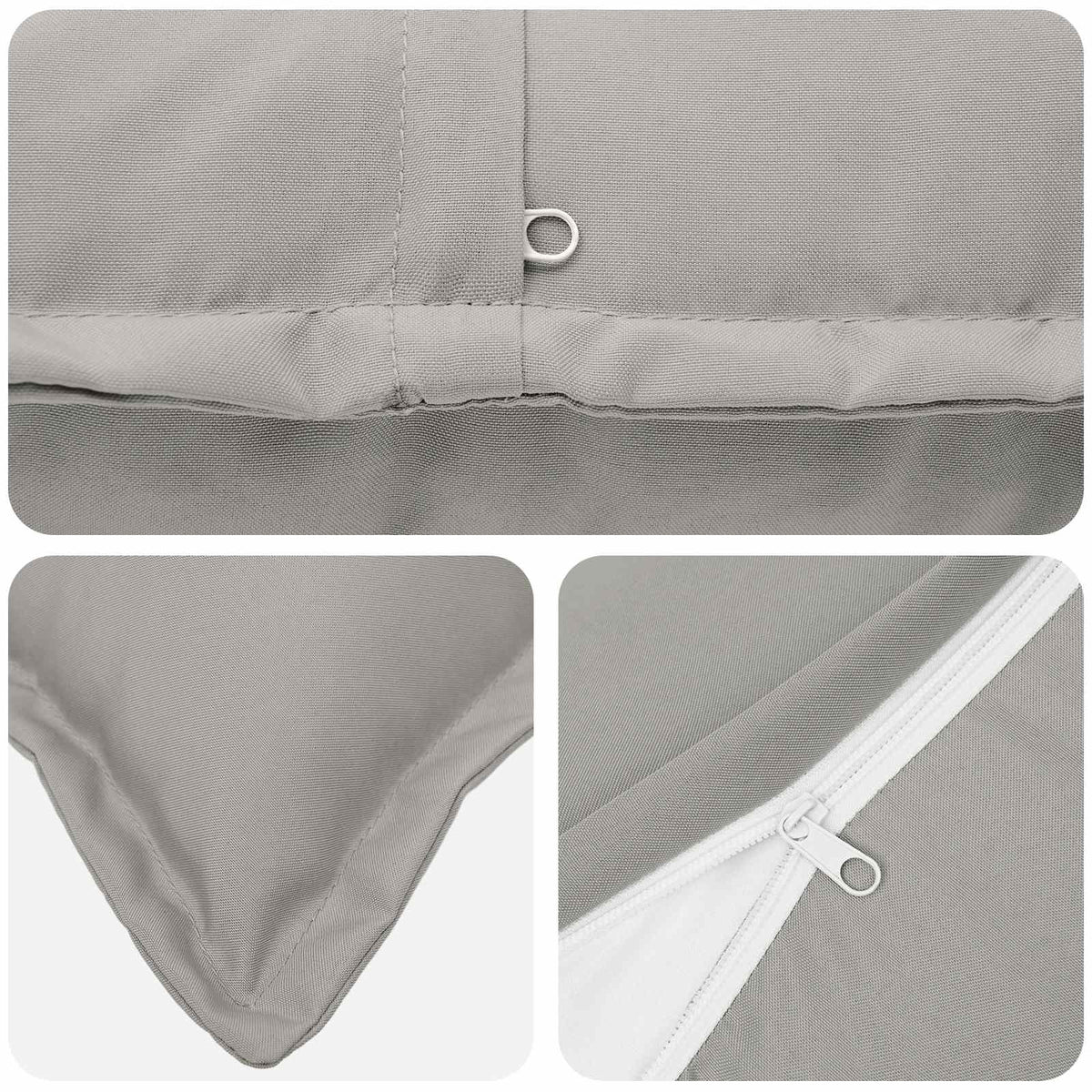 Cushion with Pillow HOUTEN 6 pcs Grey Polyester