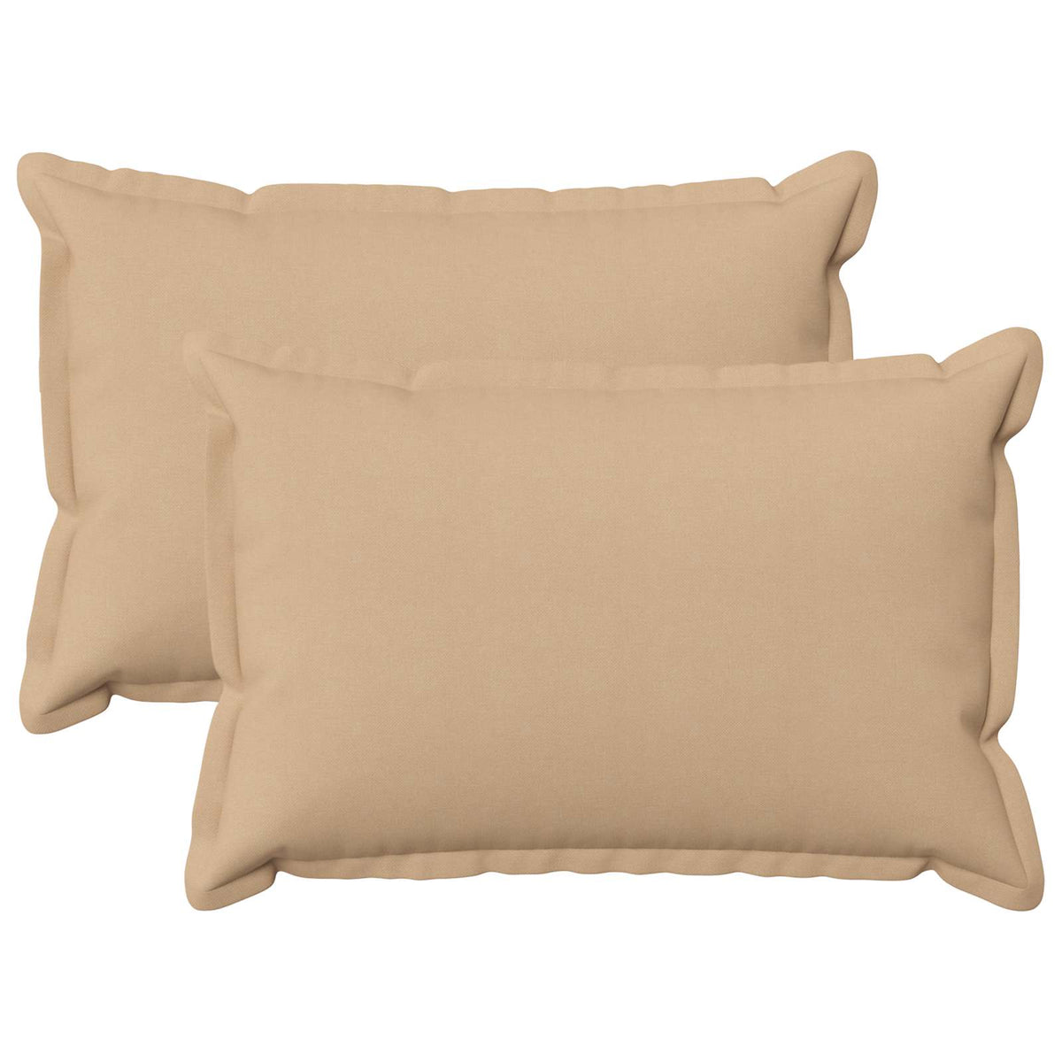 Throw Pillow 2 pcs HOUTEN Cream 40 x 60 cm Faux Linen