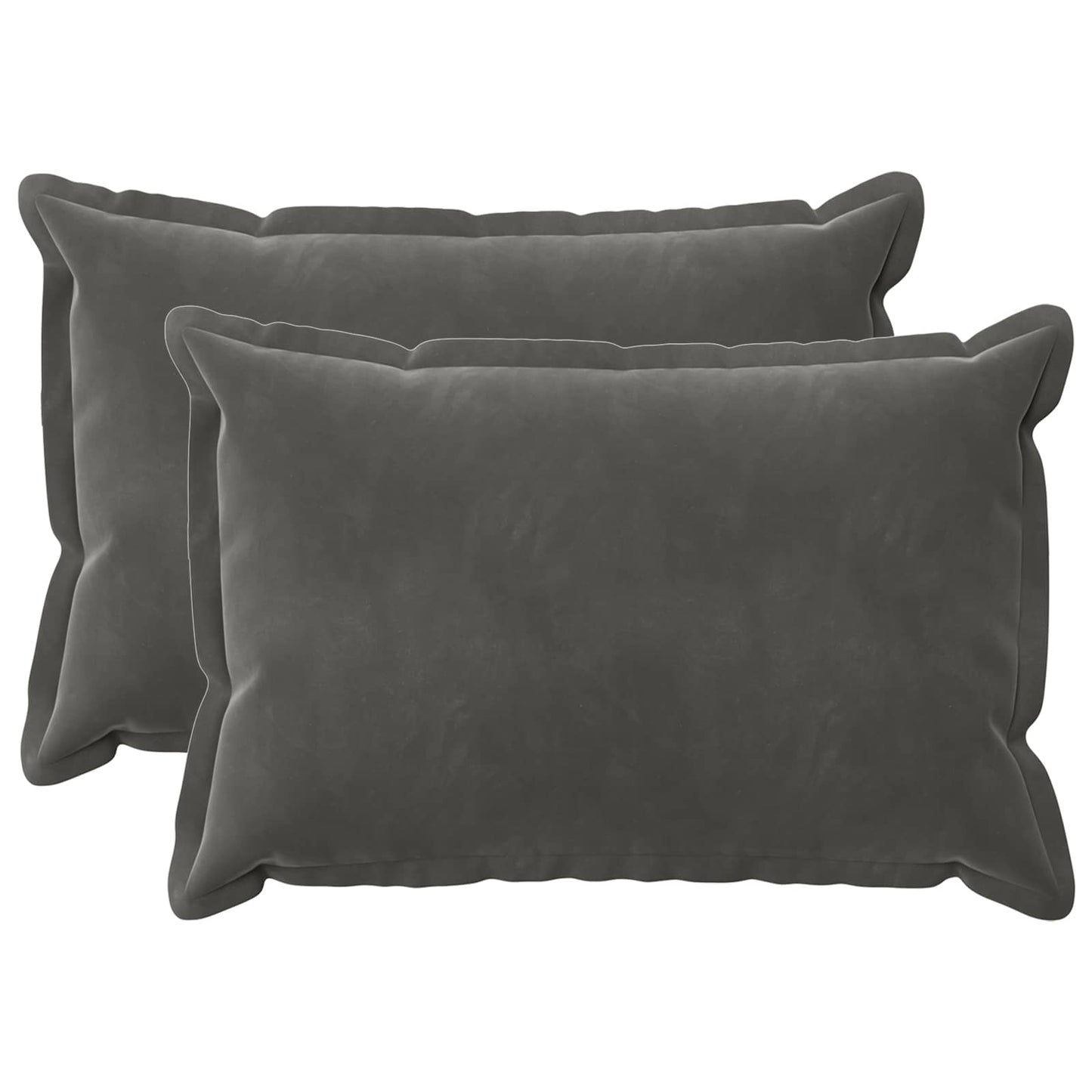 Cushion with Pillow HOUTEN 2 pcs Dark Grey Velvet