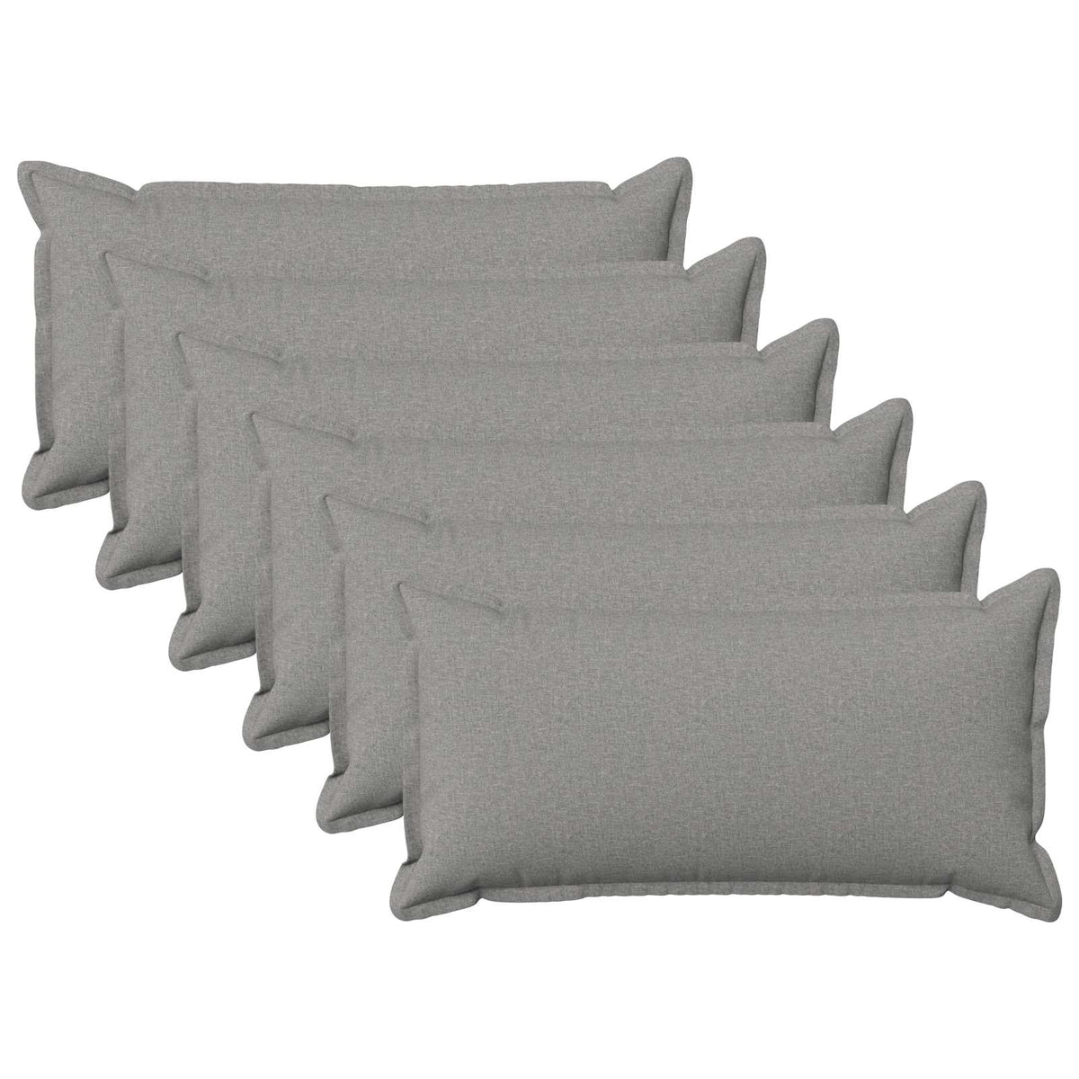 Cushion with Pillow HOUTEN 6 pcs Cloud Grey Faux Linen