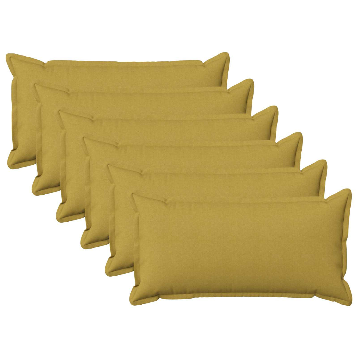 Cushion with Pillow HOUTEN 6 pcs Light Green Faux Linen