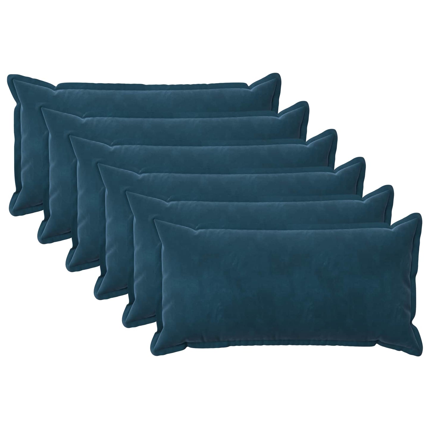 Cushion with Pillow HOUTEN 6 pcs Blue Velvet