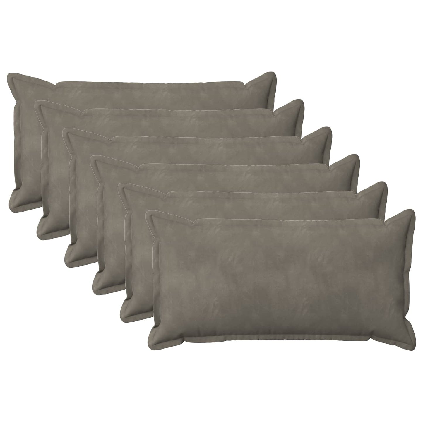Cushion with Pillow HOUTEN 6 pcs Light Grey Velvet