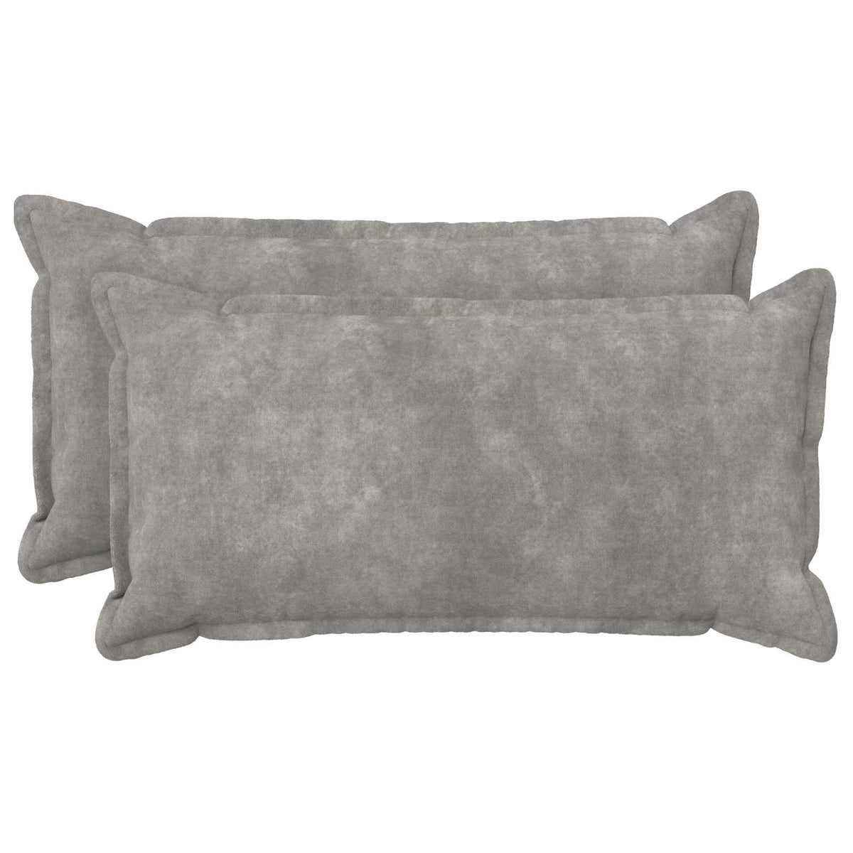 Cushion with Pillow HOUTEN 2 pcs Light Grey Microfiber Fleece