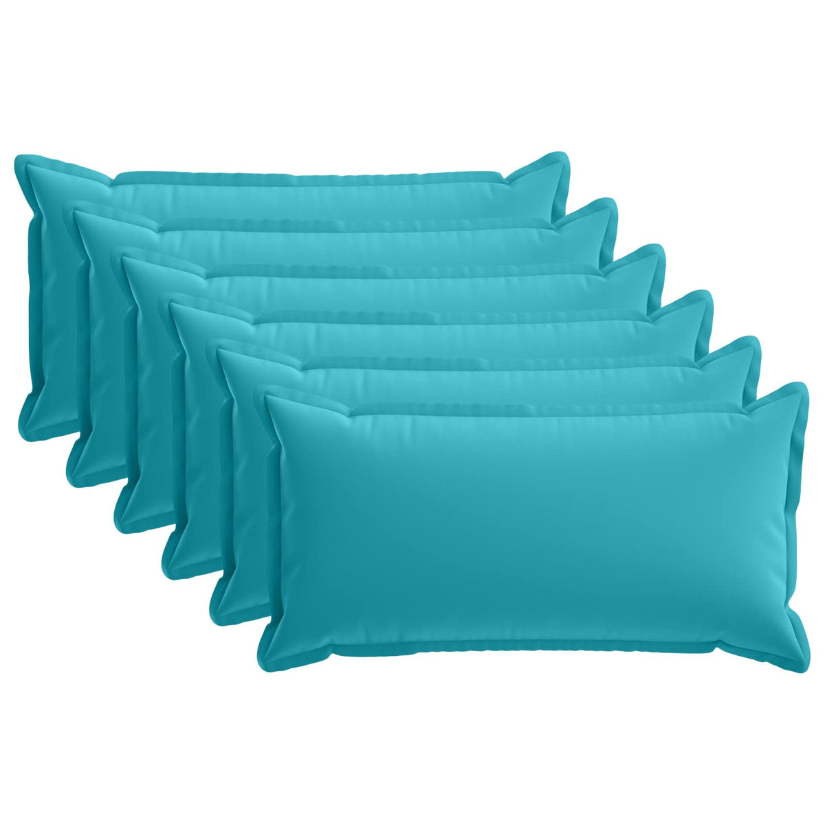 Cushion with Pillow HOUTEN 6 pcs Turquoise Polyester
