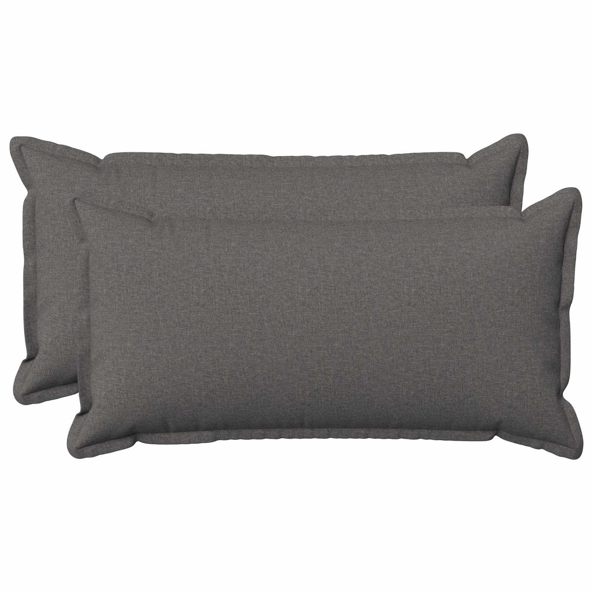 Throw Pillow 2 pcs HOUTEN Light Grey 40 x 80 cm Faux Linen