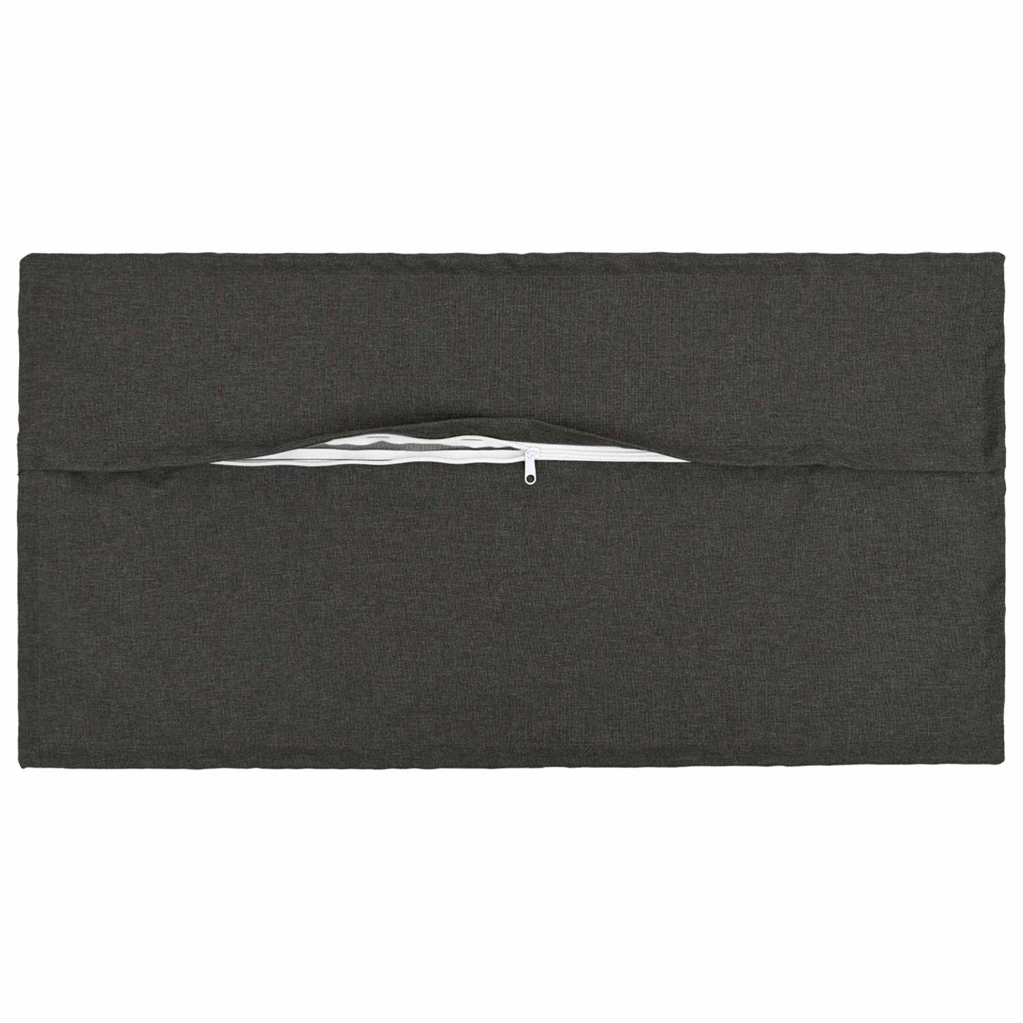 Cushion with Pillow HOUTEN 2 pcs Dark Grey Faux Linen