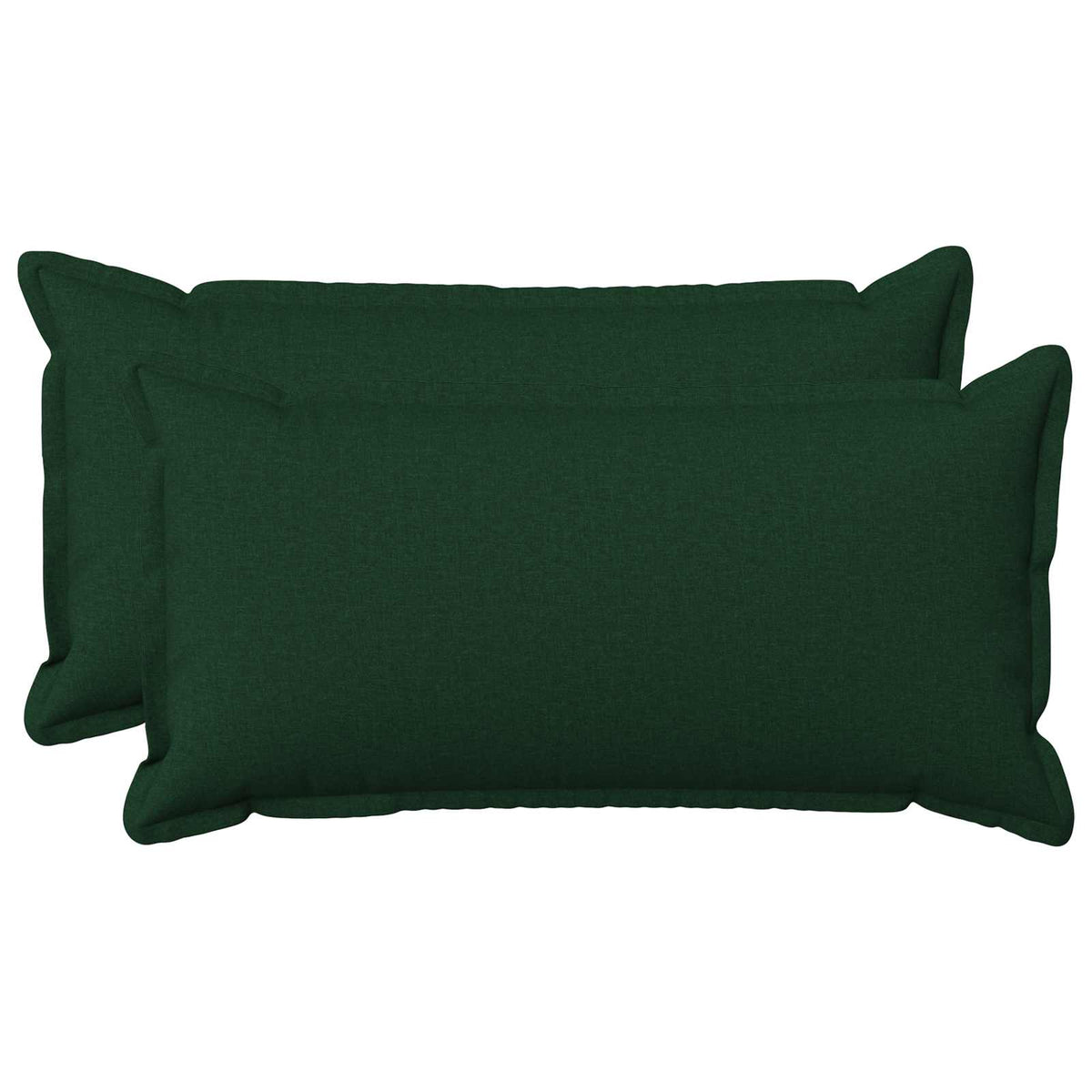 Throw Pillow 2 pcs HOUTEN Dark Green 40 x 80 cm Faux Linen