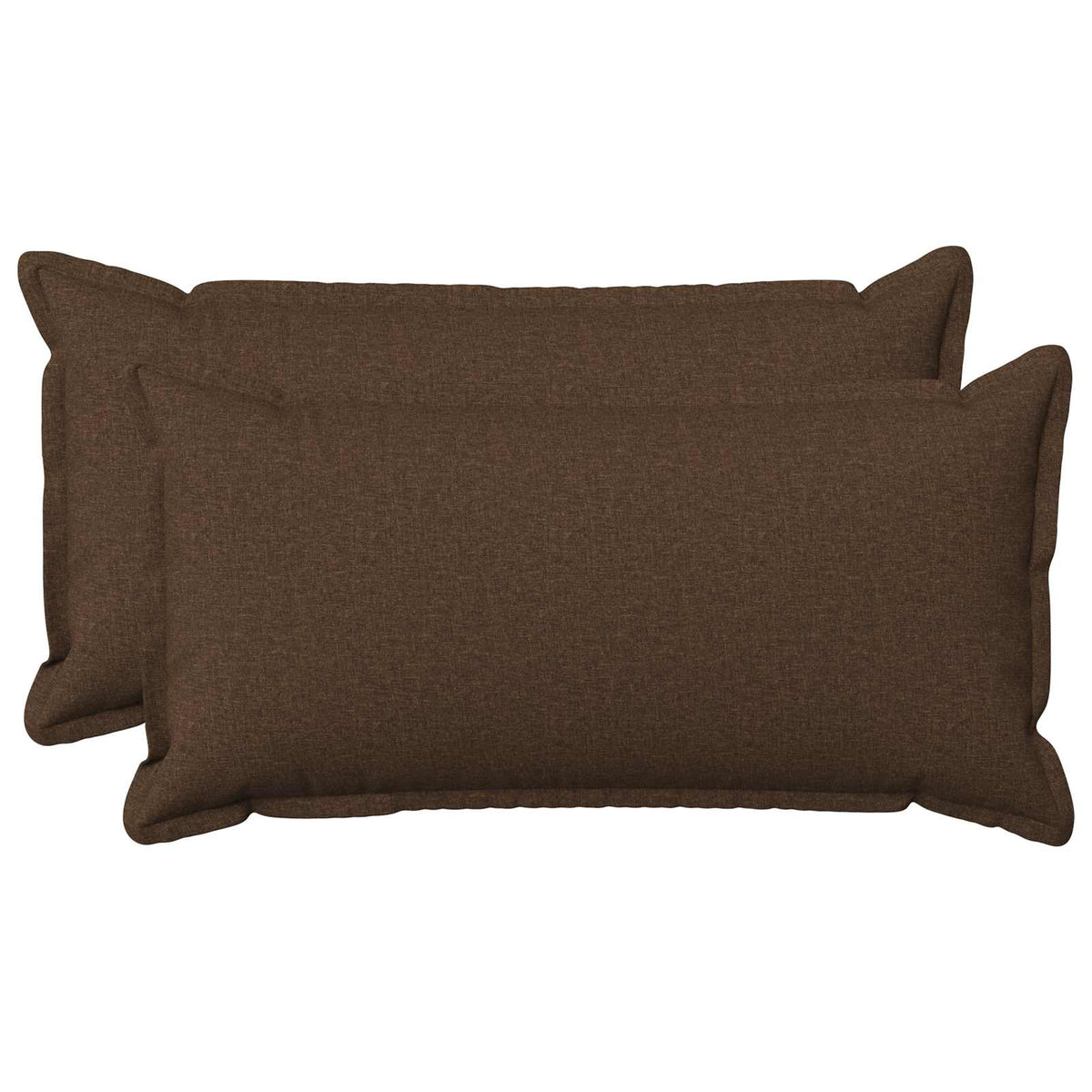 Throw Pillow 2 pcs HOUTEN Brown 40 x 80 cm Faux Linen