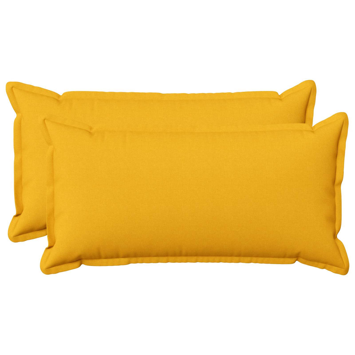 Cushion with Pillow HOUTEN 2 pcs Light Yellow Faux Linen