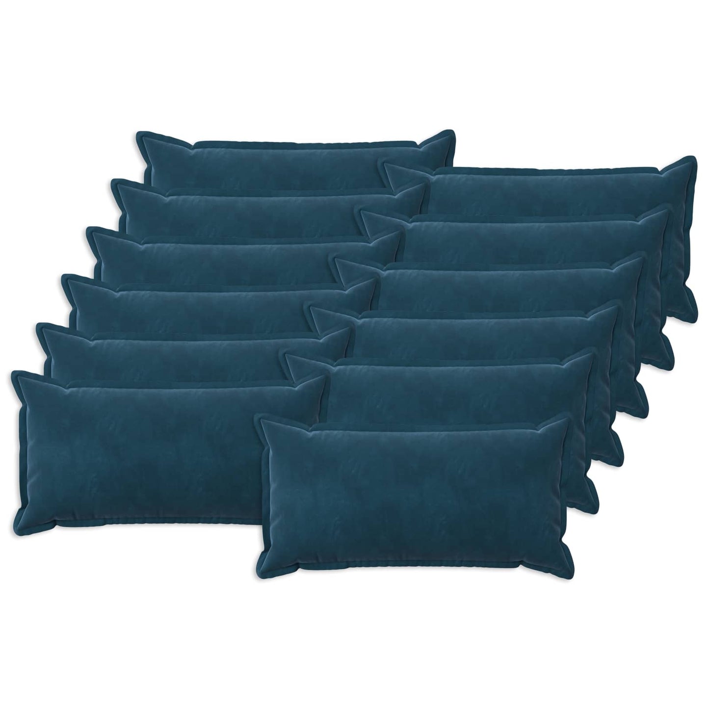 Cushion with Pillow HOUTEN 12 pcs Blue Velvet
