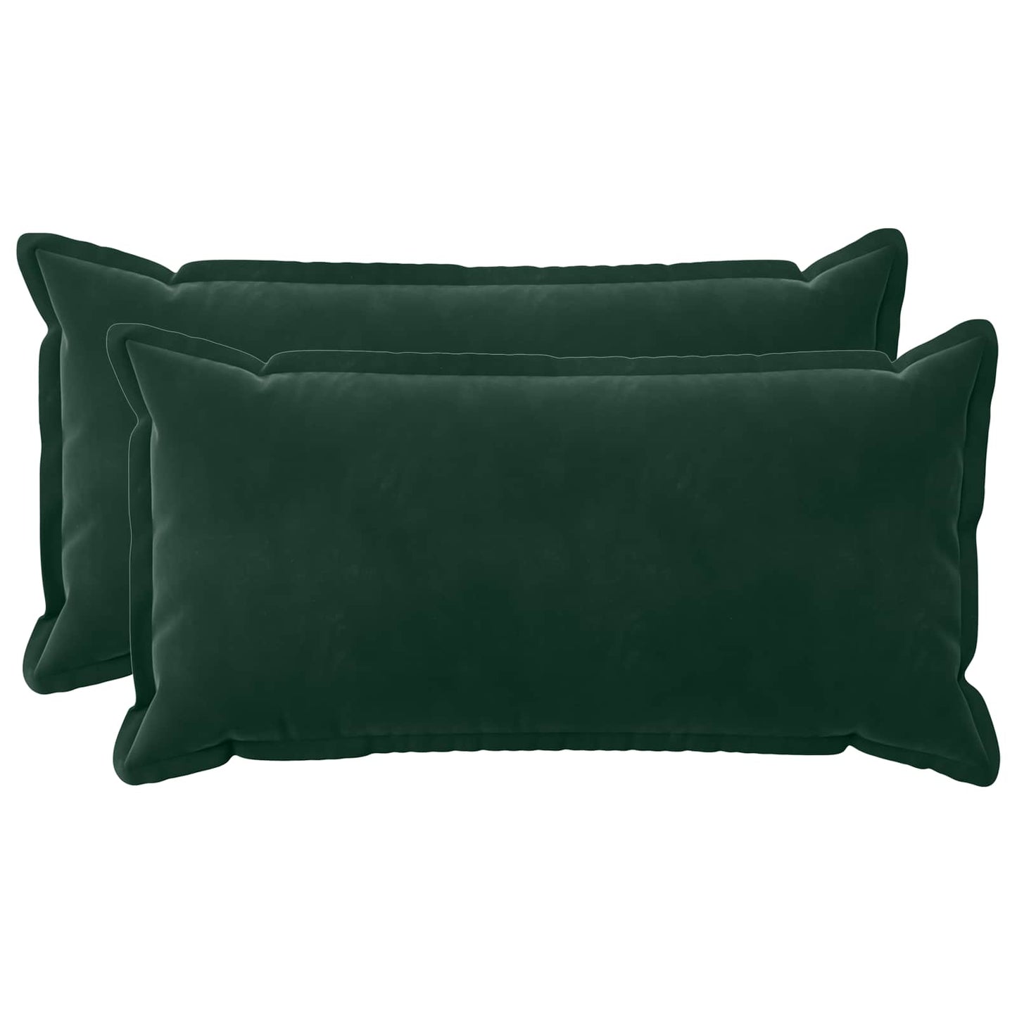 Cushion with Pillow HOUTEN 2 pcs Dark Green Velvet