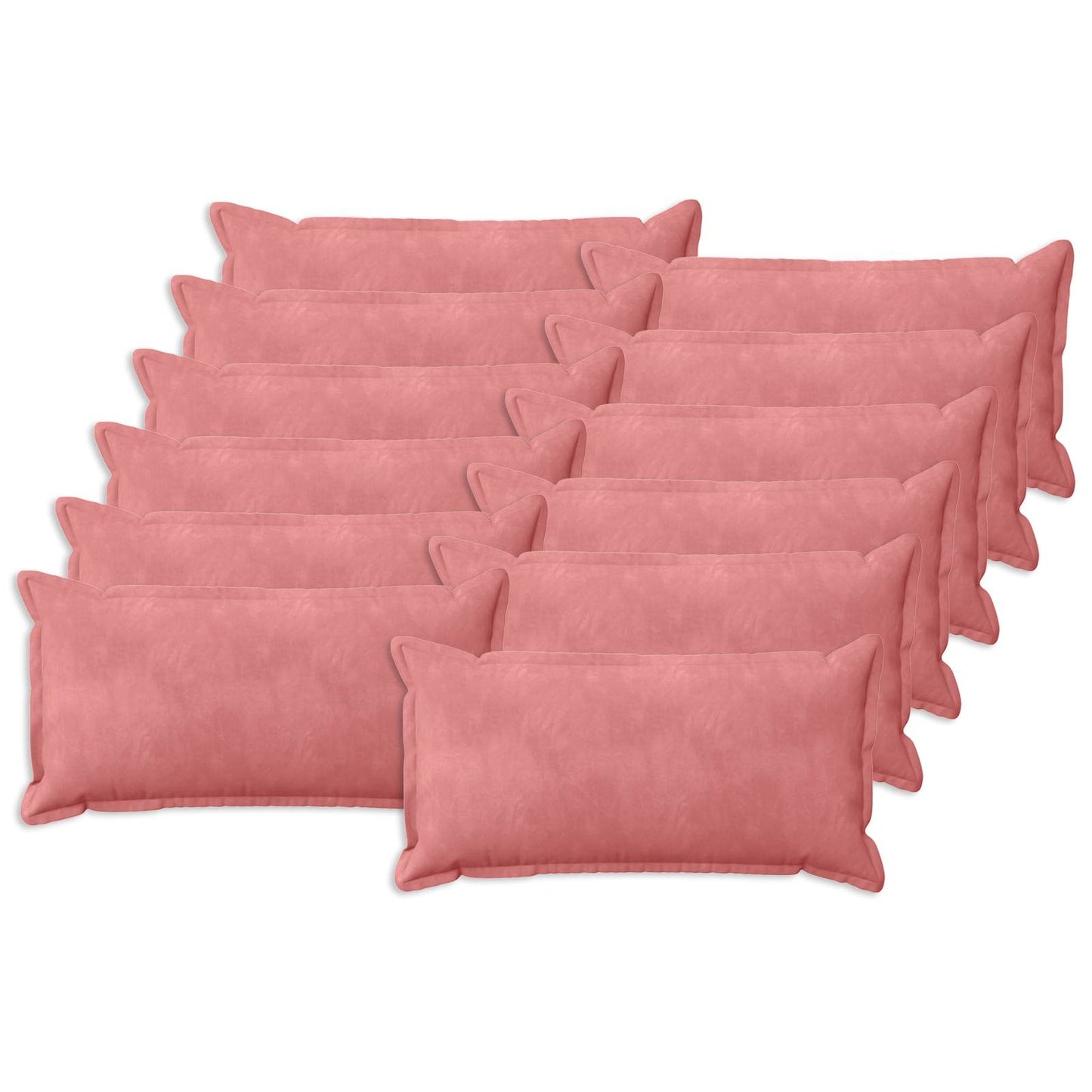 Cushion with Pillow HOUTEN 12 pcs Pink Velvet
