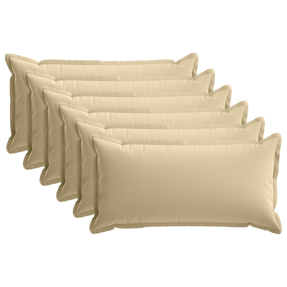 Cushion with Pillow HOUTEN 6 pcs Beige Polyester
