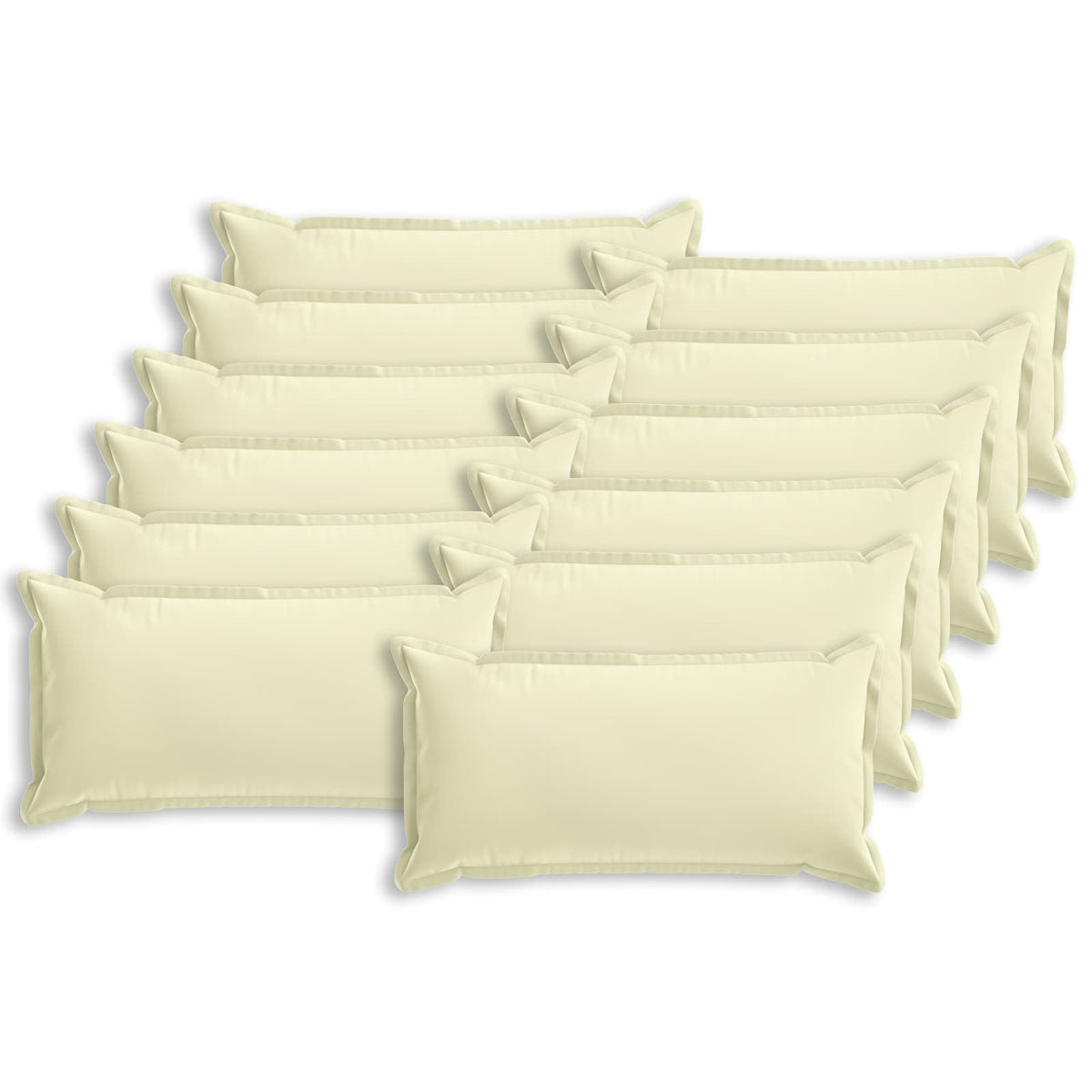 Cushion with Pillow HOUTEN 12 pcs Cream Polyester