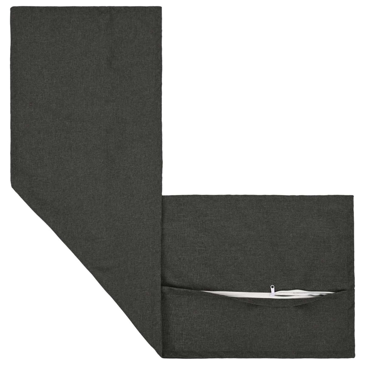 Throw Pillow HOUTEN Dark Grey 40 x 145 cm Faux Linen