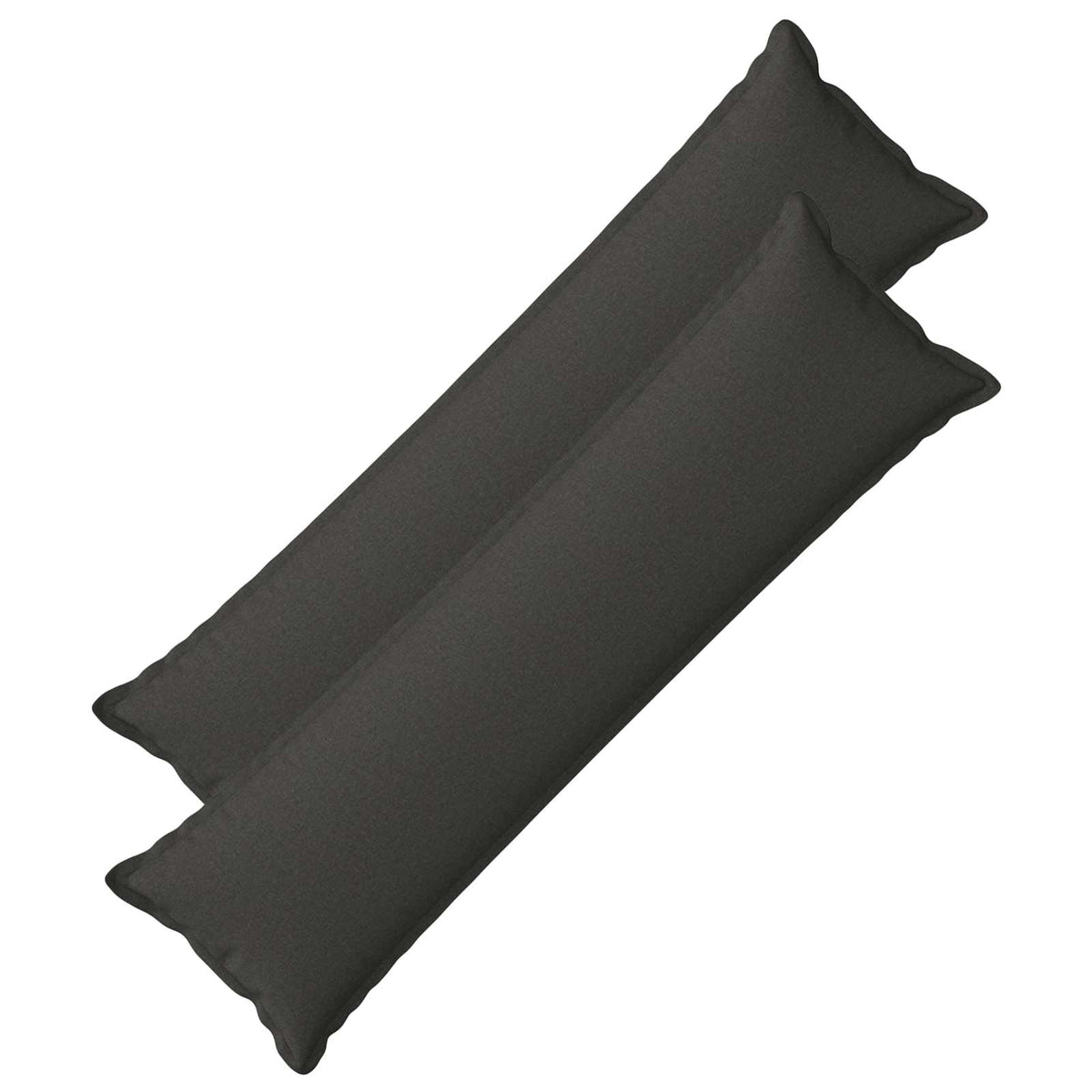 Throw Pillow 2 pcs HOUTEN Dark Grey 40 x 145 cm Faux Linen