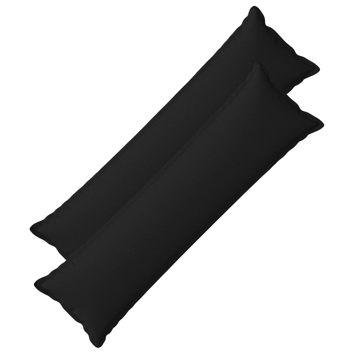 Throw Pillow 2 pcs HOUTEN Black 40 x 145 cm Faux Linen