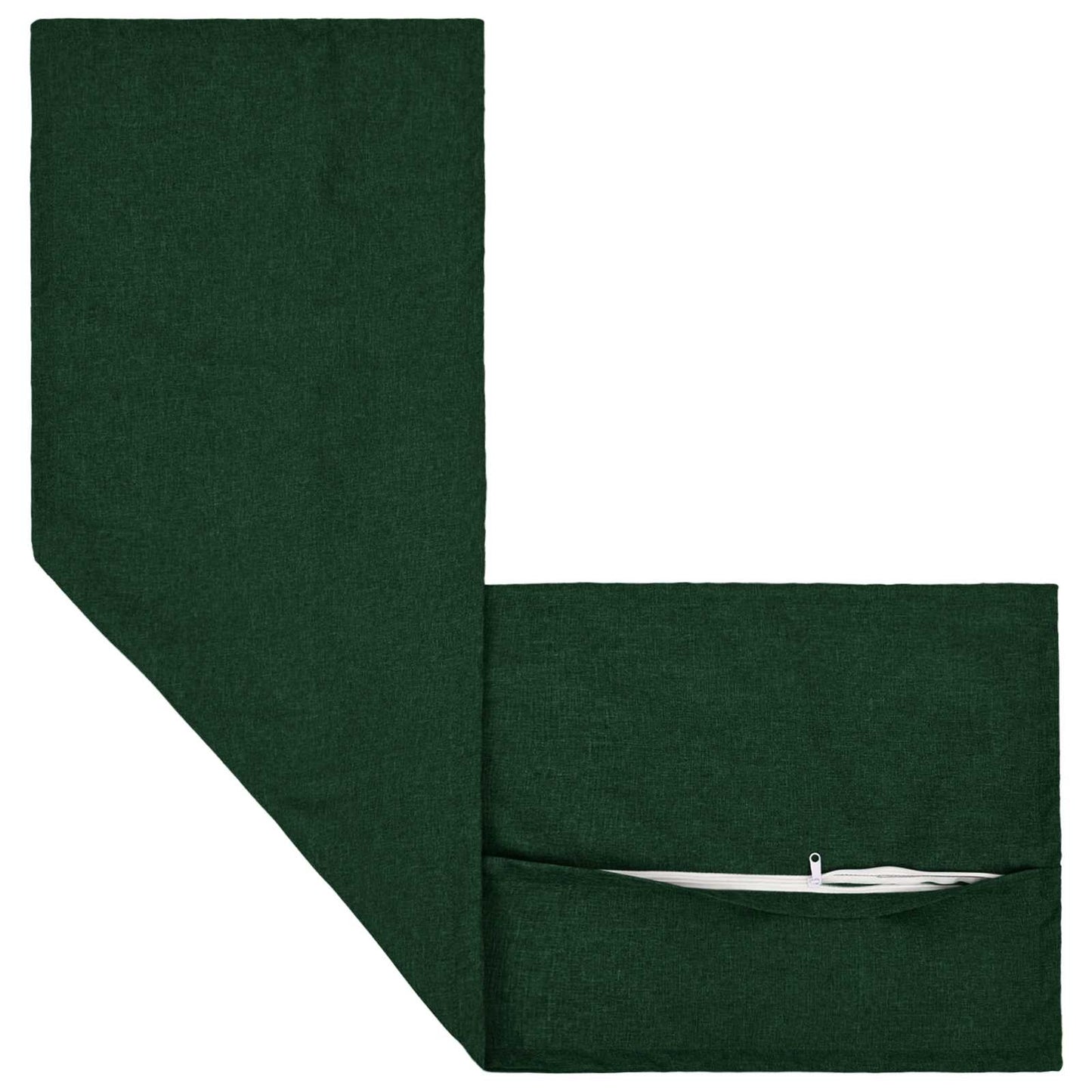 Cushion with Pillow HOUTEN Dark Green 40 x 145 cm Faux Linen