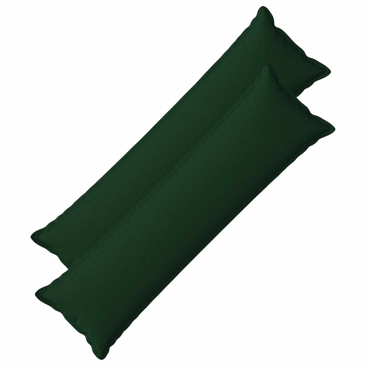 Cushion with Pillow HOUTEN 2 pcs Dark Green Faux Linen