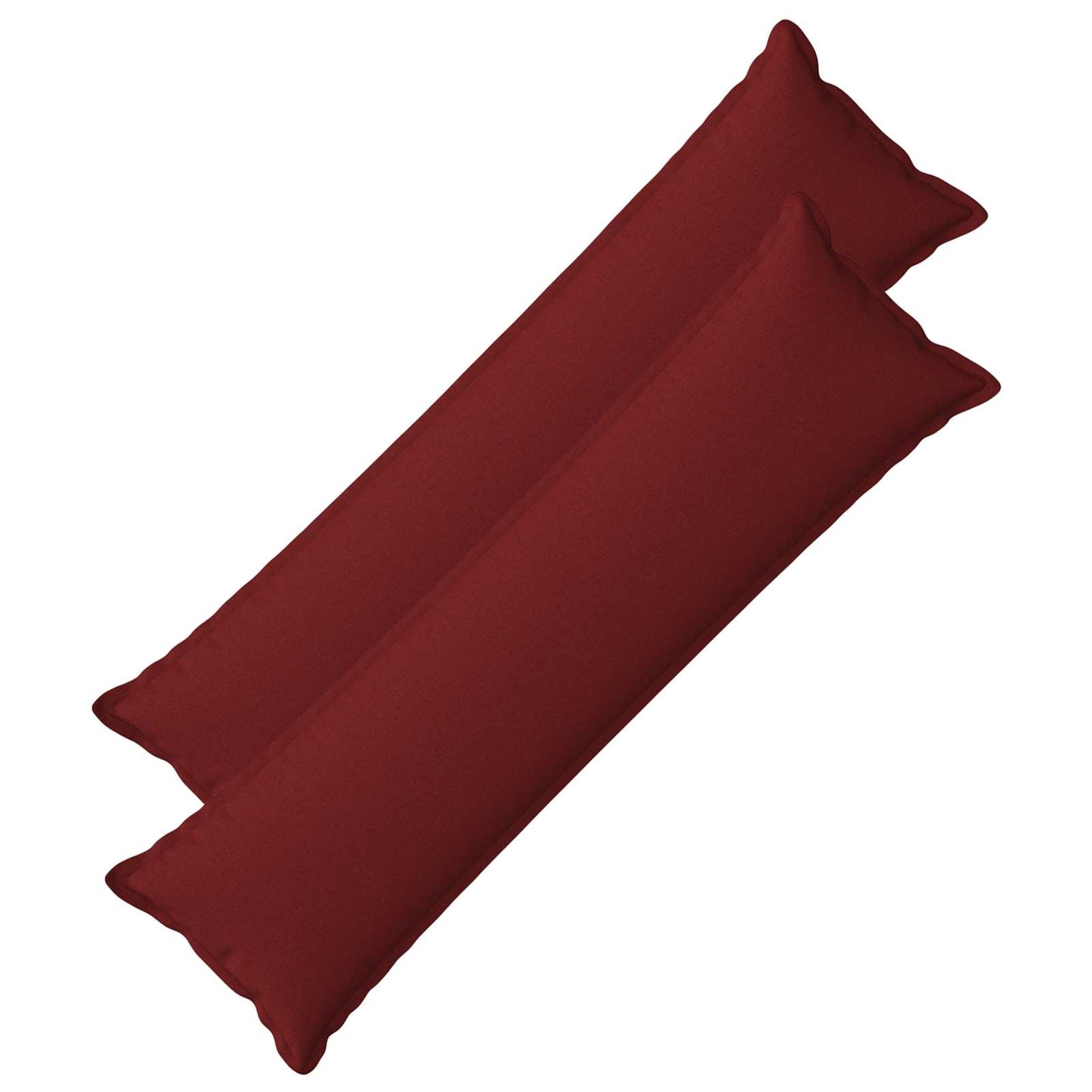 Cushion with Pillow HOUTEN 2 pcs Wine Red Faux Linen