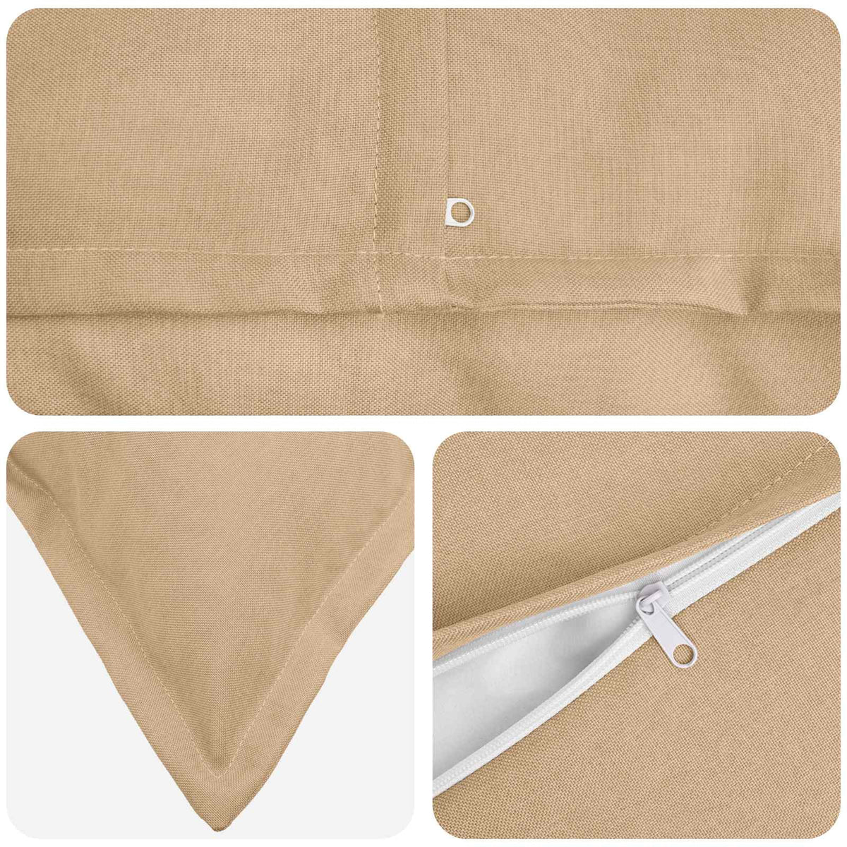 Cushion with Pillow HOUTEN Cream 40 x 145 cm Faux Linen