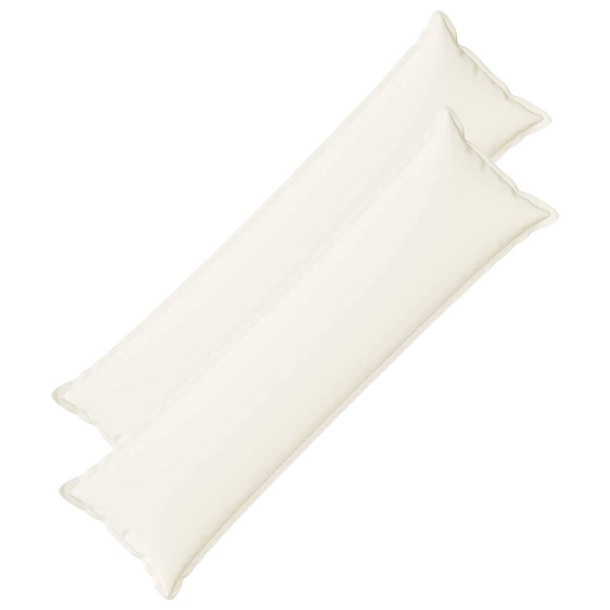 Throw Pillow 2 pcs HOUTEN White 40 x 145 cm Faux Linen