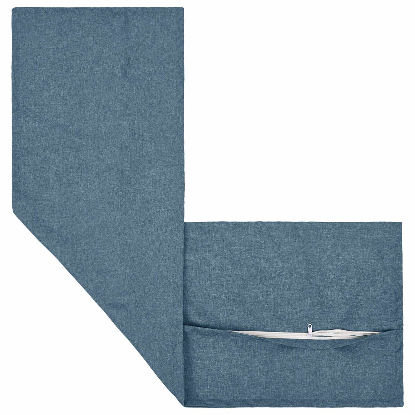 Cushion with Pillow HOUTEN 2 pcs Jeans Blue Faux Linen