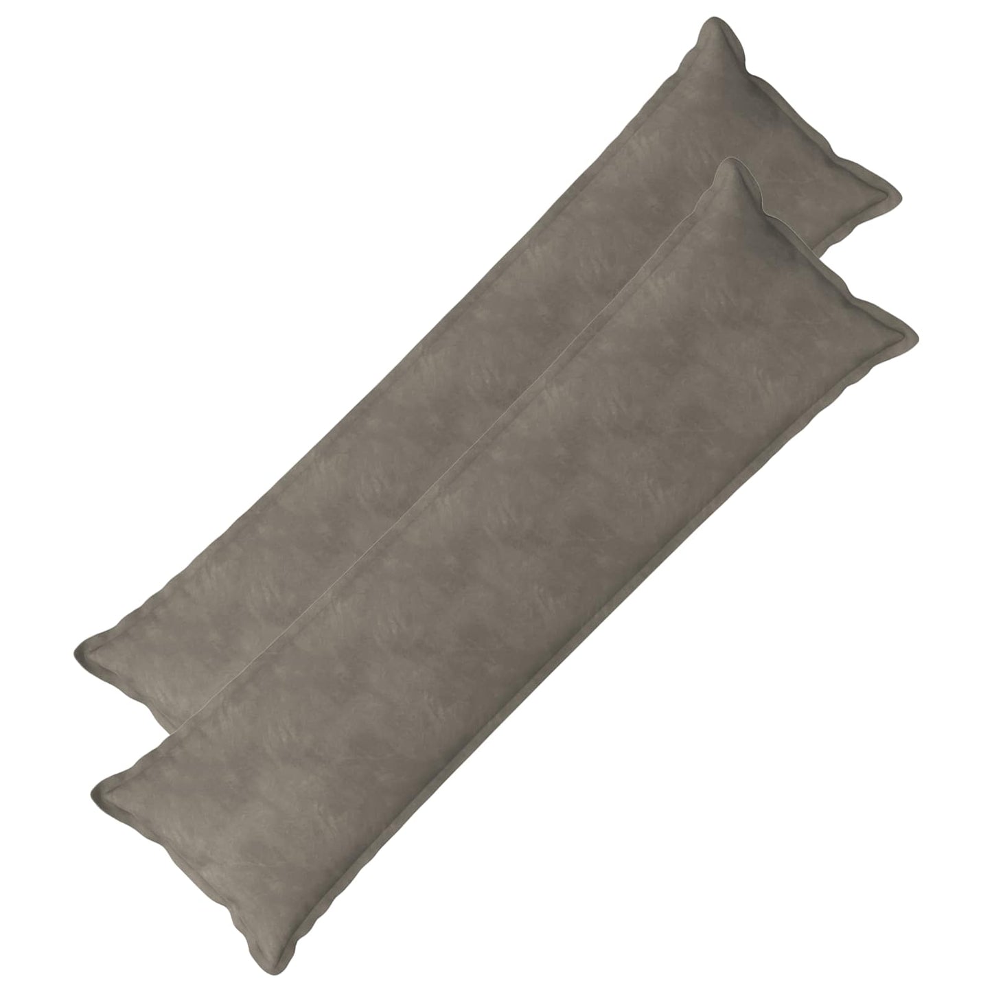 Cushion with Pillow HOUTEN 2 pcs Light Grey Velvet