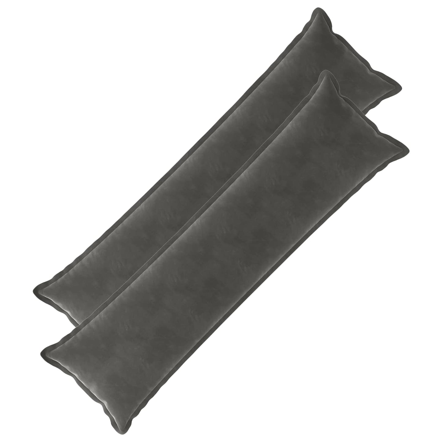 Cushion with Pillow HOUTEN 2 pcs Dark Grey Velvet