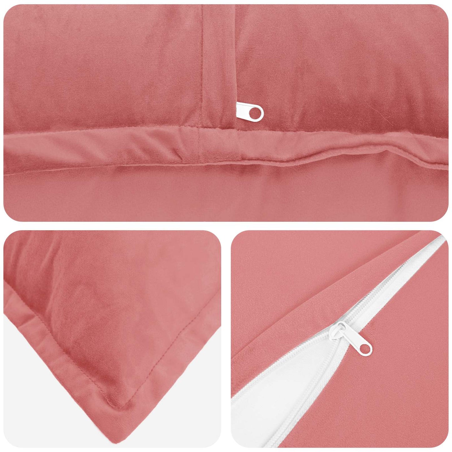 Cushion with Pillow HOUTEN Pink 40 x 145 cm Velvet