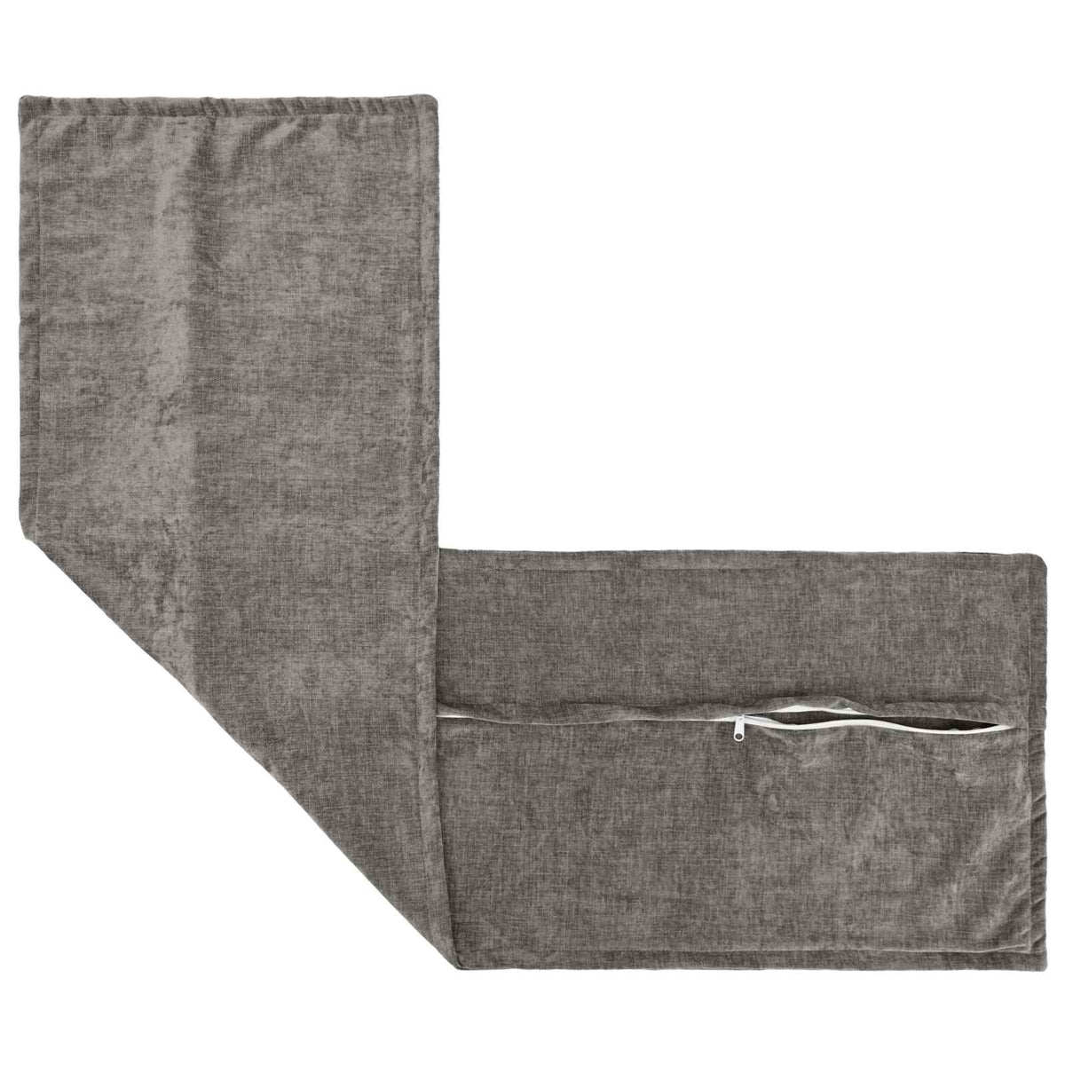 Cushion with Pillow HOUTEN 2 pcs Dark Grey Chenille Fabric