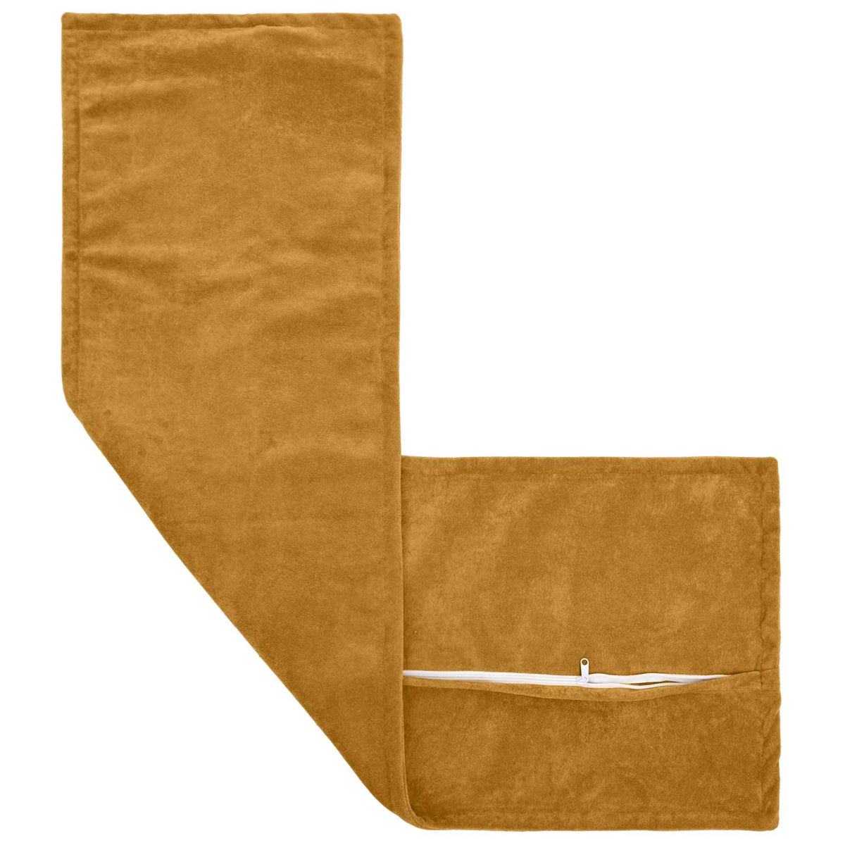 Cushion with Pillow HOUTEN Yellow 40 x 145 cm Microfiber Fleece