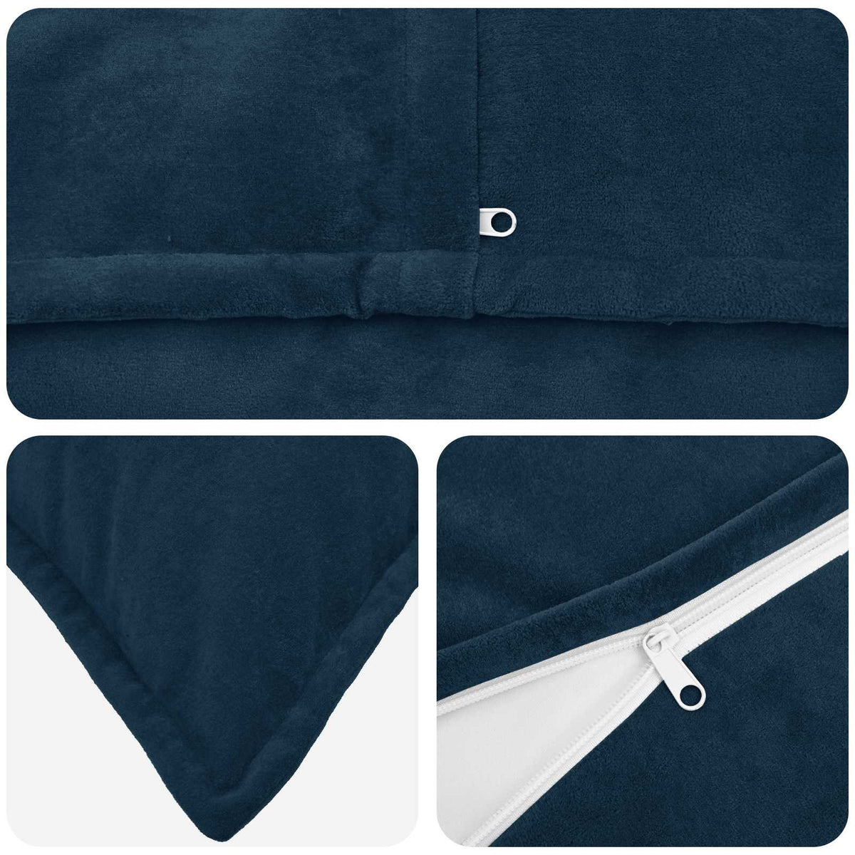 Cushion with Pillow HOUTEN Blue 40 x 145 cm Microfiber Fleece