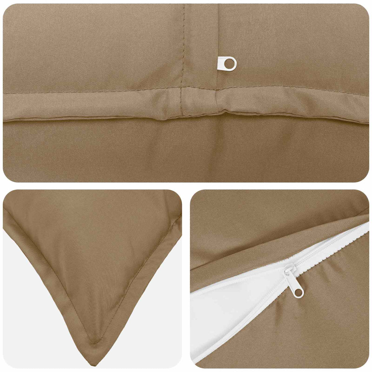 Cushion with Pillow HOUTEN Taupe 40 x 145 cm Polyester