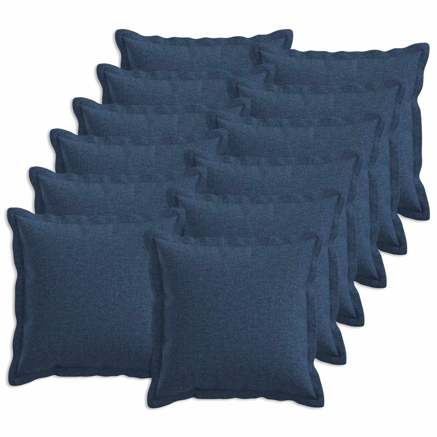 Cushion with Pillow HOUTEN 12 pcs Blue Faux Linen