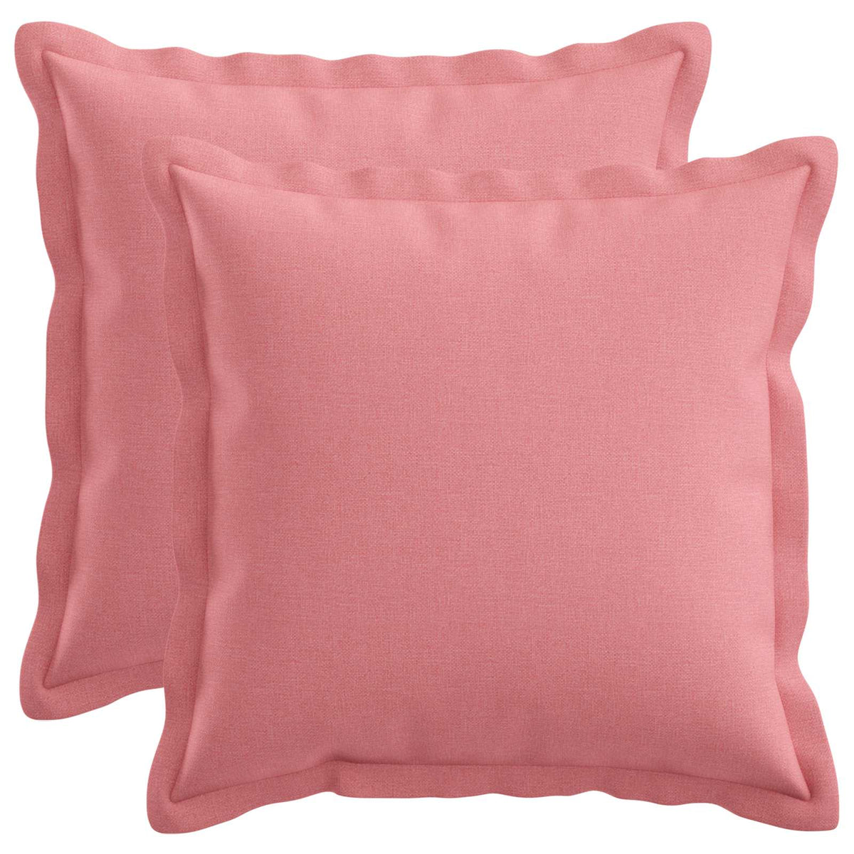 Throw Pillow 2 pcs HOUTEN Pink 45 x 45 cm Faux Linen