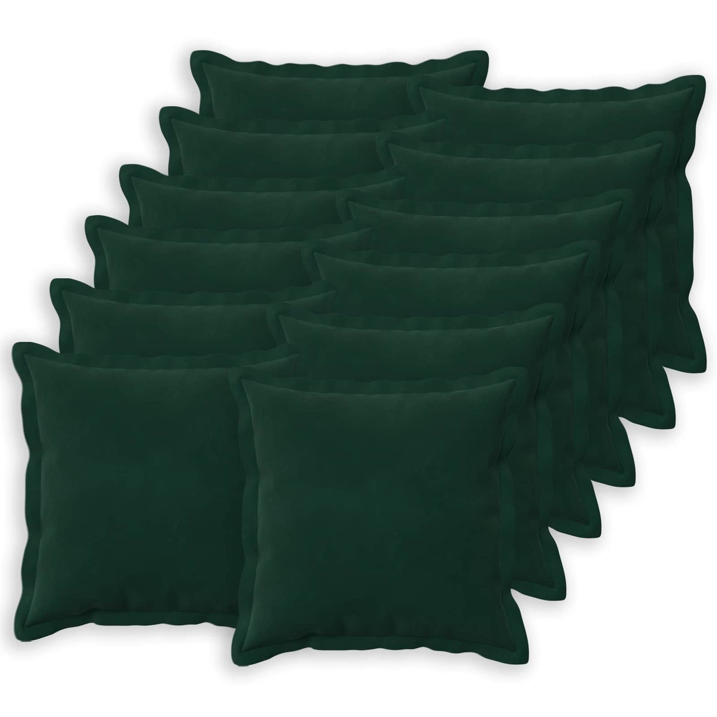 Cushion with Pillow HOUTEN 12 pcs Dark Green Velvet