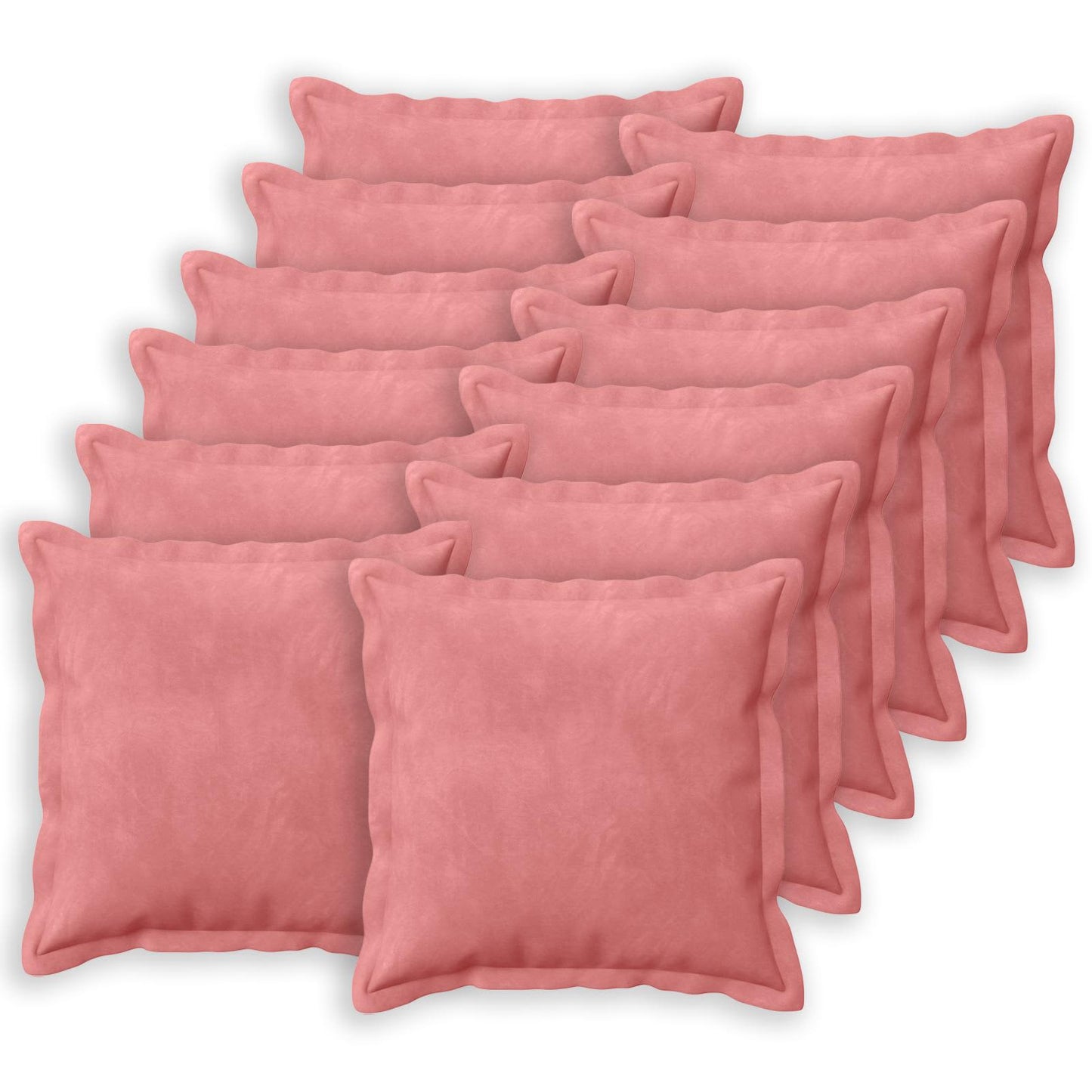 Cushion with Pillow HOUTEN 12 pcs Pink Velvet
